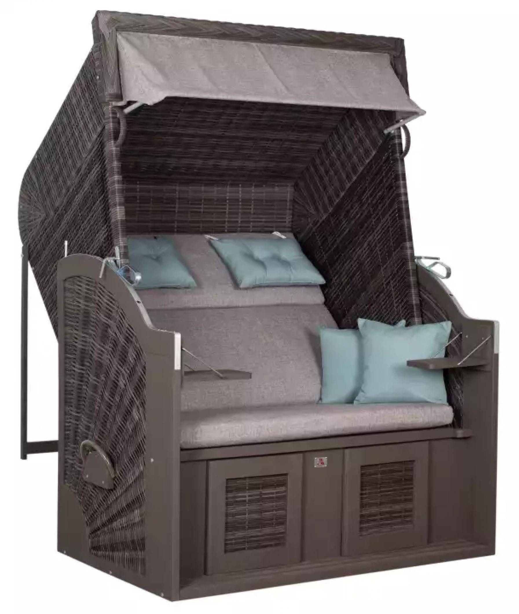deVries Strandkorb Strandkorb deVries PURE® Classic XL SUN PE stone grey Des. 488