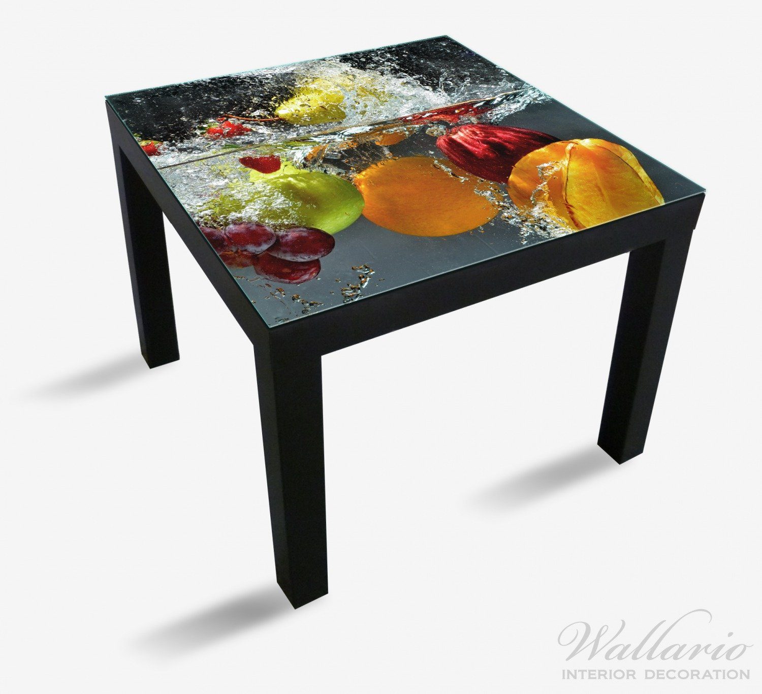 Lack im - für Ikea Fruits geeignet Früchte Wasser Tischplatte Wallario und (1 St), unter Splashing Tisch
