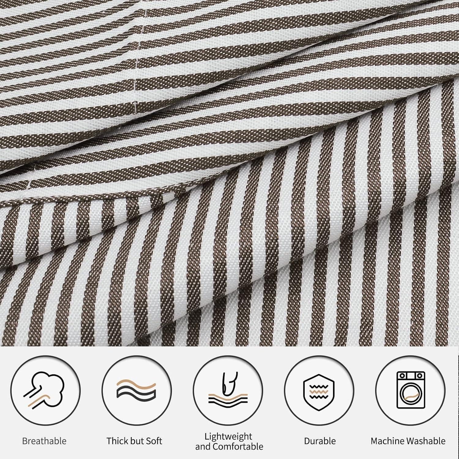 LuxusKollektion Kochschürze Kochschürze Damen Taschen Kochen Backen Schwarz Braune Streifen 2 pack – Bild 3 von 5