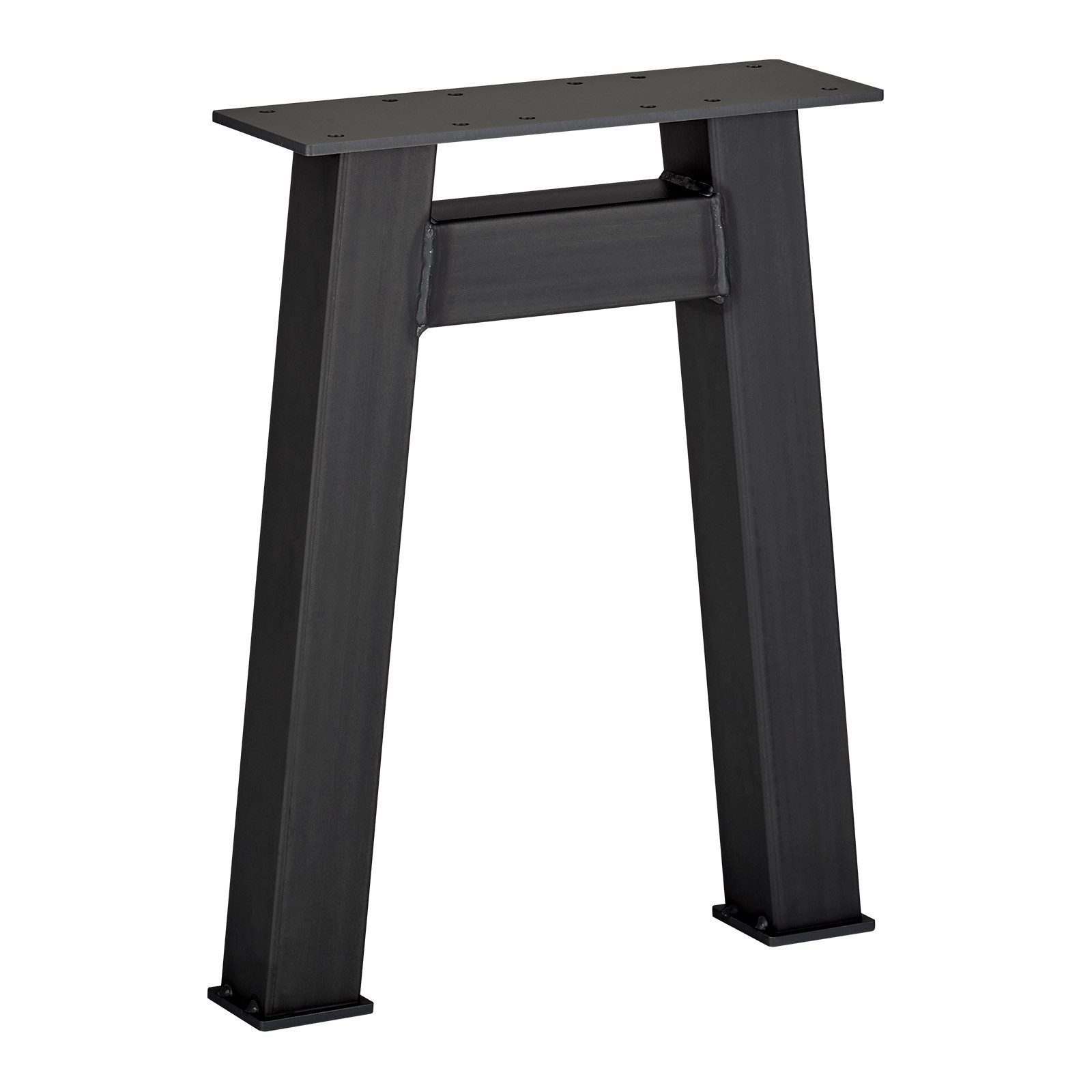 SO-TECH® Möbelfuß Tischgestell Bankgestell Bankuntergestell Tischkufe, (1-St), H-Form Stahl used look Profil 50 x 50mm Höhe 420 Tiefe 305mm