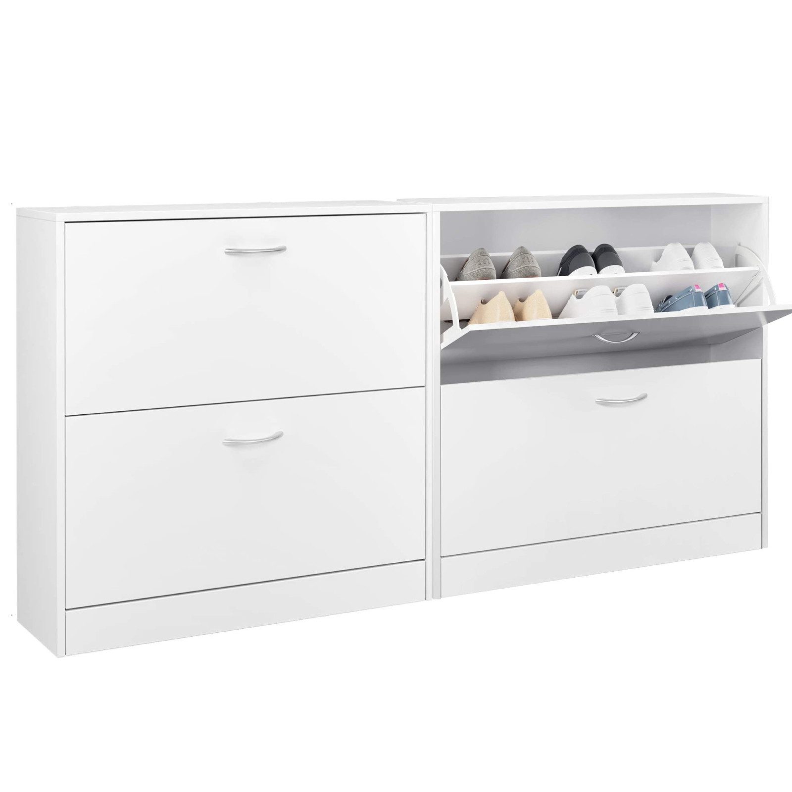 Homfa Schuhschrank (2-St) Schuhregal mit 3 günstig online kaufen