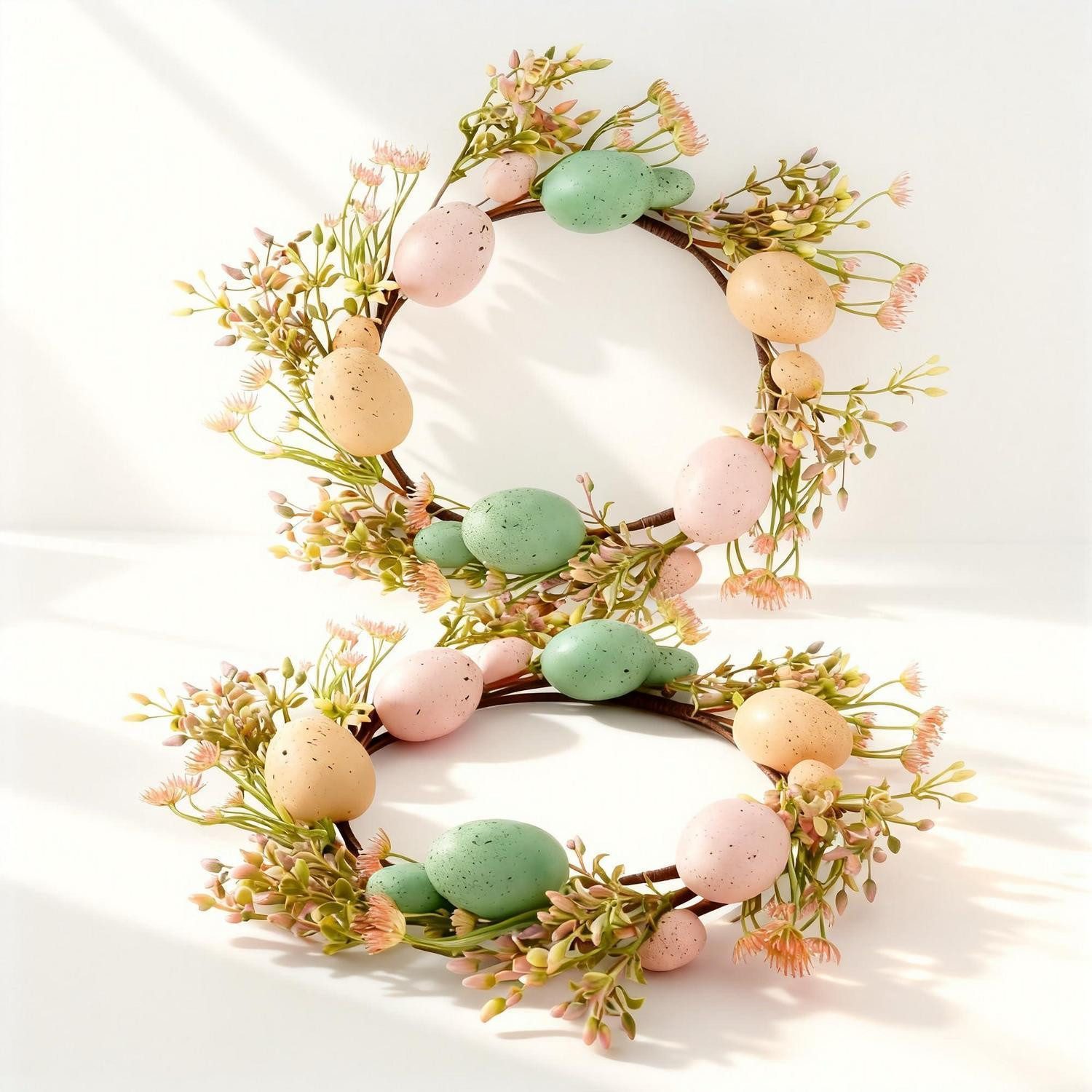 LuxusKollektion Osterkranz 2er Set Osterkranz 35cm Frühling Türkranz Außen