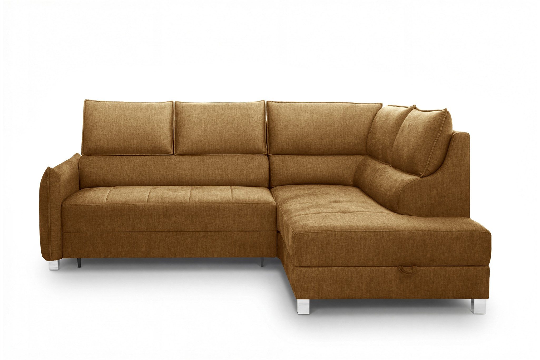 Fun Möbel Ecksofa Schlafsofa Sofa MARNO in Stoff Chill Me, inkl. Bettkasten, Höhe Füße: ca. 9 cm