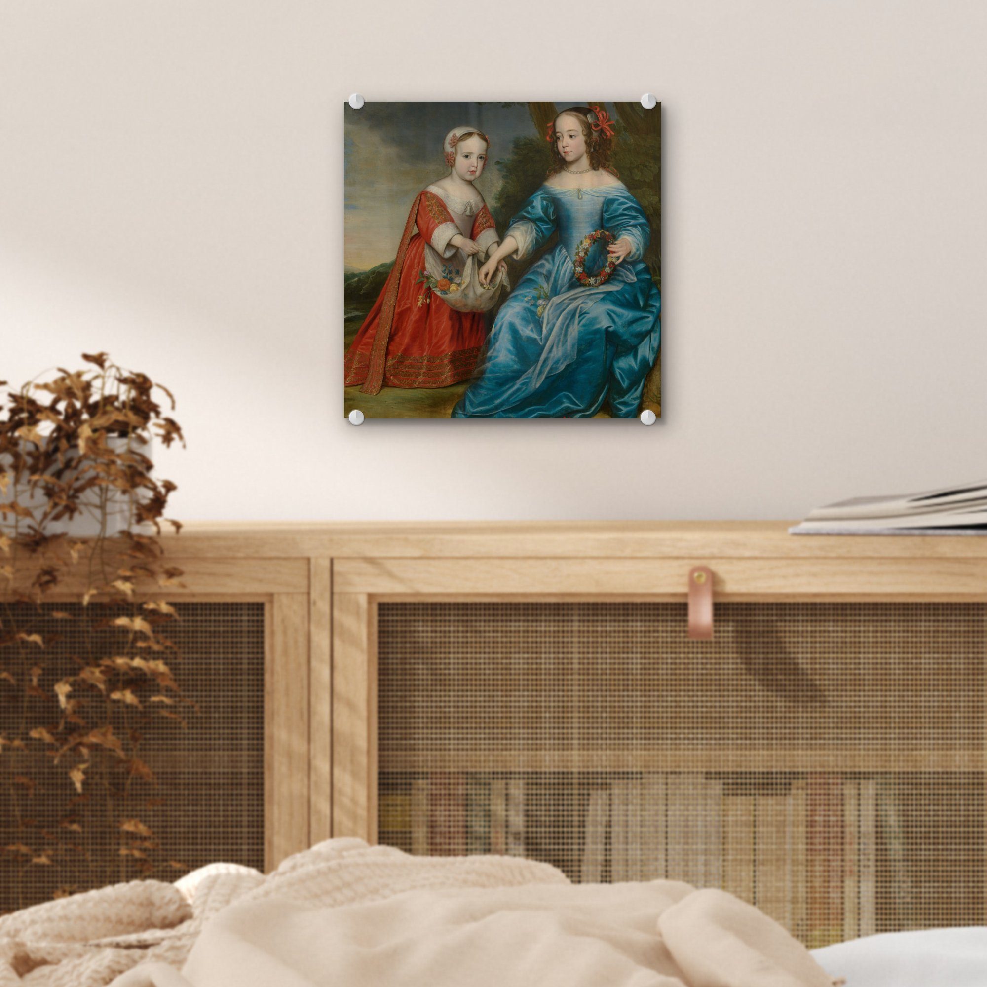 - und von - Maria Acrylglasbild III. Wandbild Foto Glas (1 Prinz Wilhelm seiner St), auf Doppelporträt Glasbilder Prinzessin, Tante - MuchoWow auf Wanddekoration Glas Bilder
