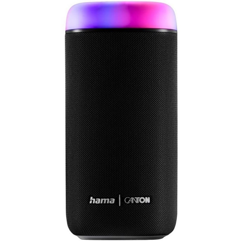 Hama Glow Pro - Bluetooth Lautsprecher - schwarz Bluetooth-Lautsprecher,  LED-Lichtquelle, gummierte Oberfläche