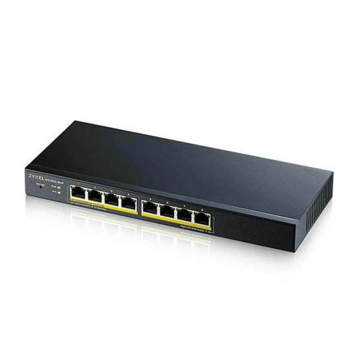 Serverschrank Zyxel 8-Ports GS1900 smart managed PoE+ Switch