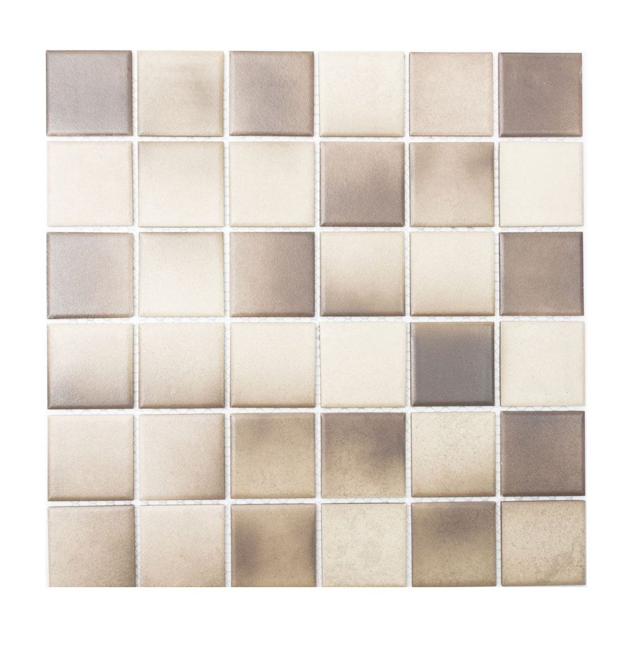 Mosani Bodenfliese Keramik Mosaik Fliese BRAUN BEIGE MIX RUTSCHEMMEND Küche