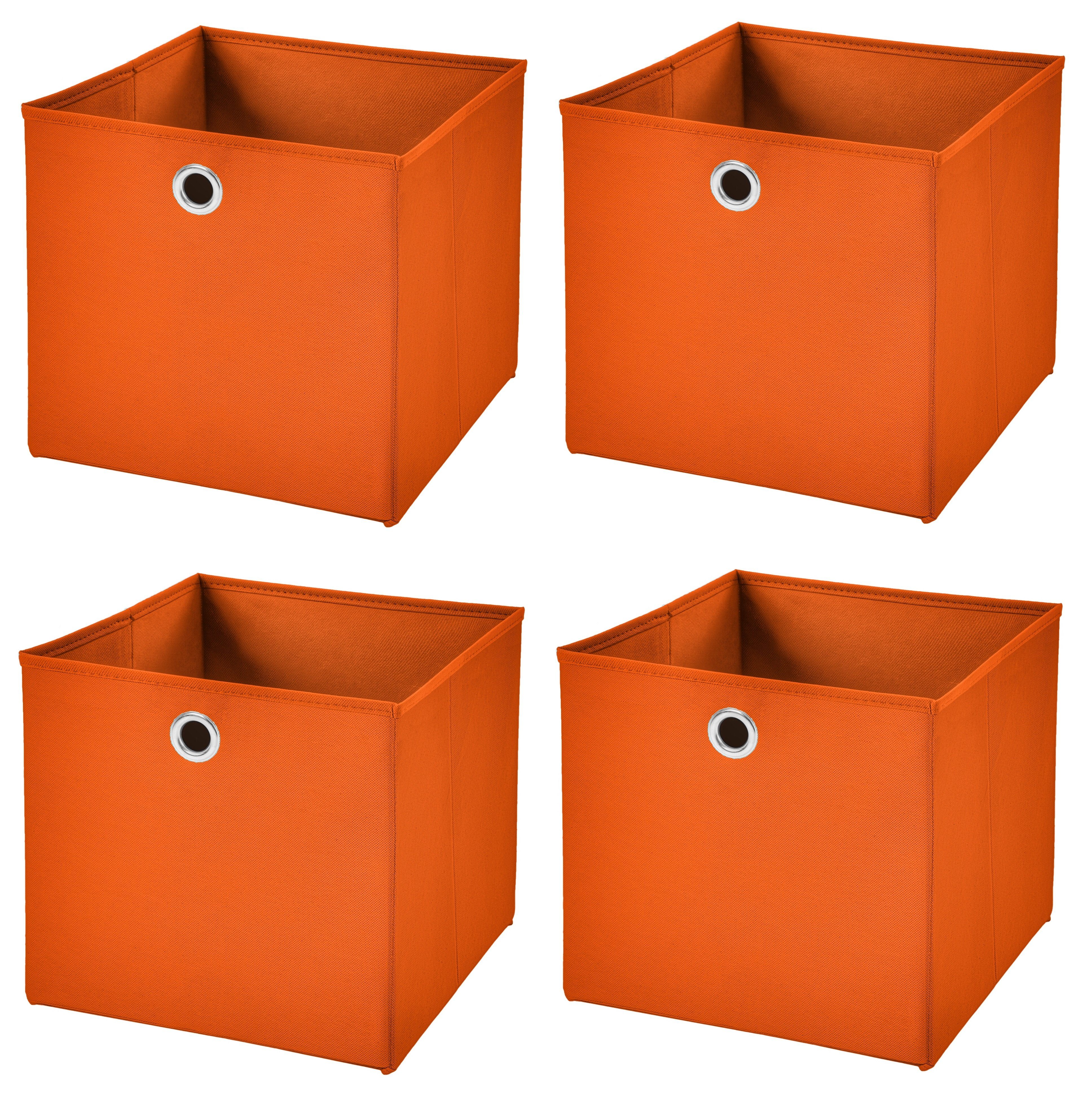 StickandShine Faltbox 4 Stück Faltboxen 28 x 28 x 28 cm faltbar ohne Deckel Stoffbox