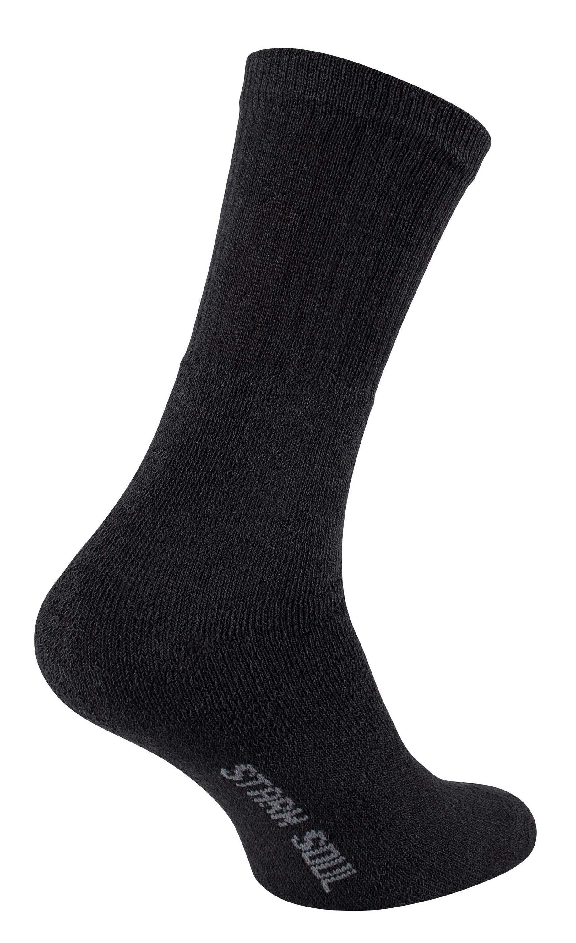 Soul® Stark (12-Paar) schwarz Frotteesocken breitem Tennissocken Rippbund mit extra