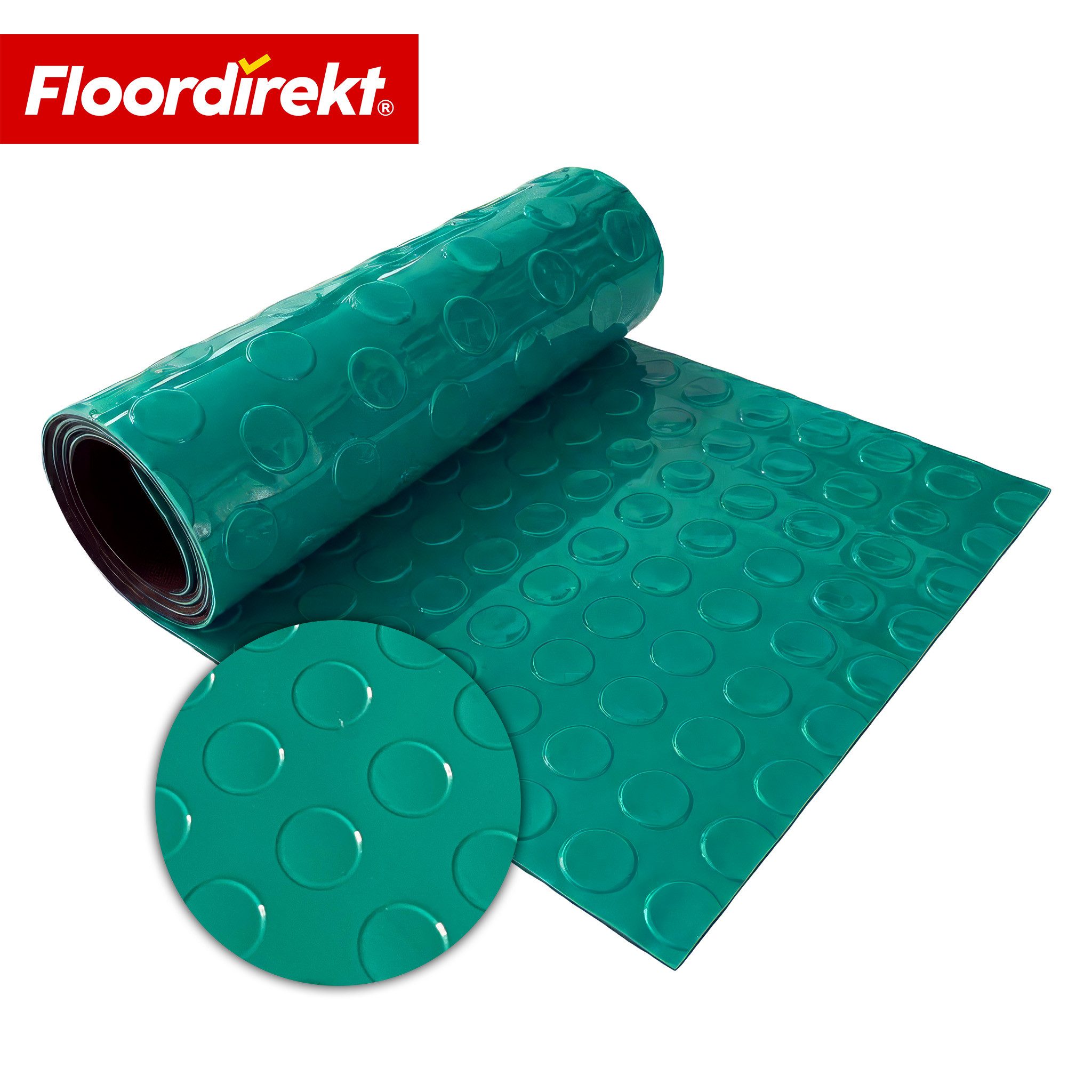Floordirekt Vinylboden PVC-Bodenbelag Coin Mirror Optik Flachnoppen 110 cm Breite rutschfest, Abriebarm & langlebig, vielseitig einsetzbar