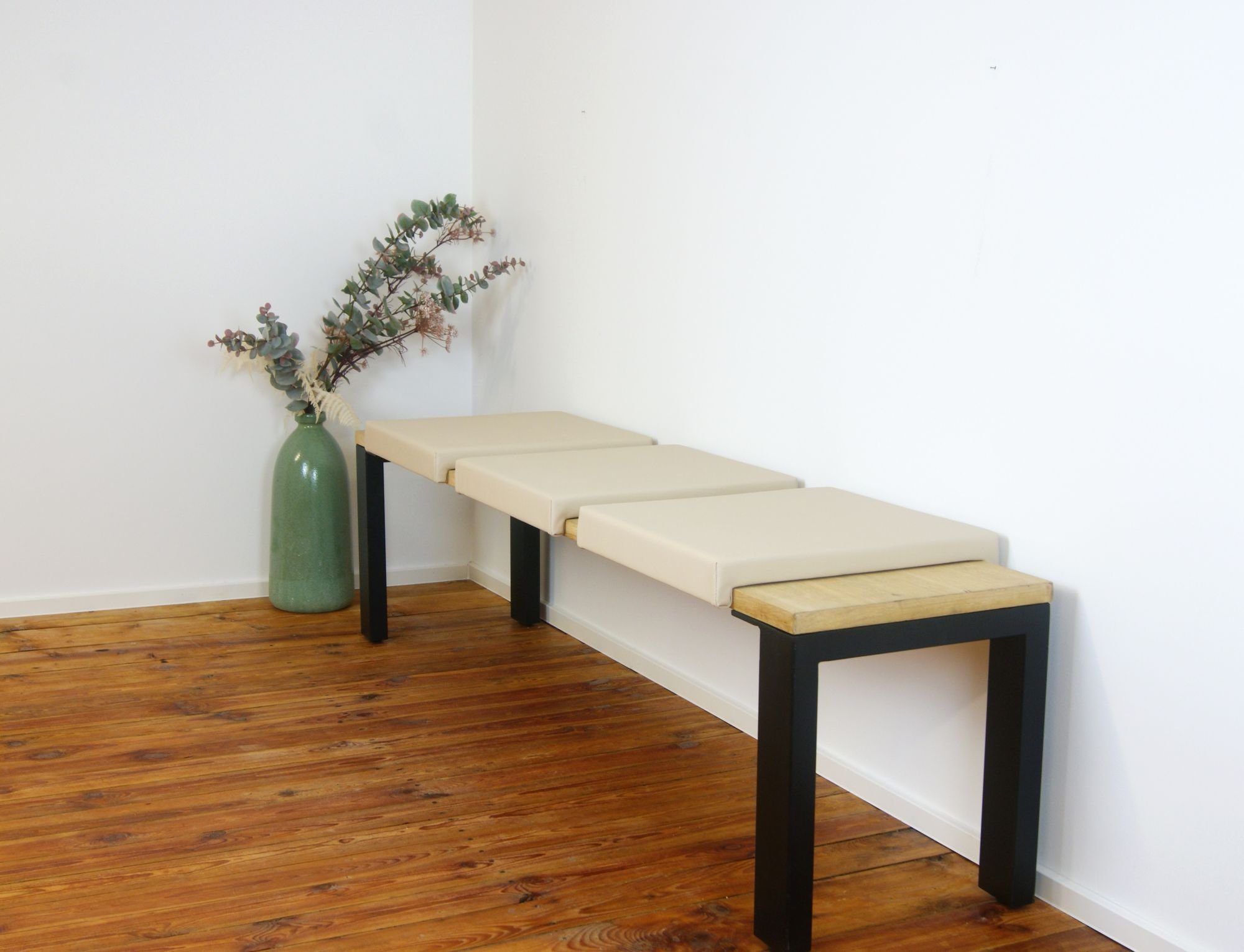 Bankauflage Bankkissen Klemmkissen Sitzkissen mit 2 Leisten, 40cm Klemmtiefe