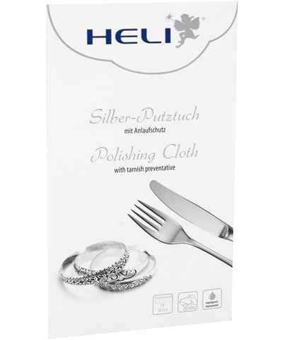 HELI Schmuck Geschenk Schmuckpflege Silber-Putztuch für Silberschmuck Reinigungstuch (Baumwolle, 1-tlg., mit Zirkonia (synth)