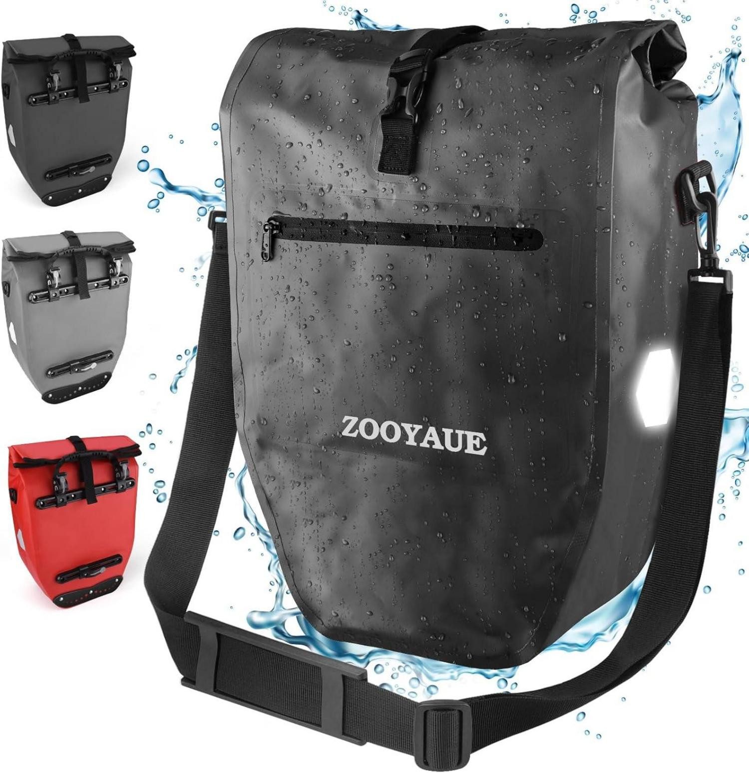 Fahrradständer Fahrradtasche für Gepäckträger 28L Wasserdicht mit Tragegriff