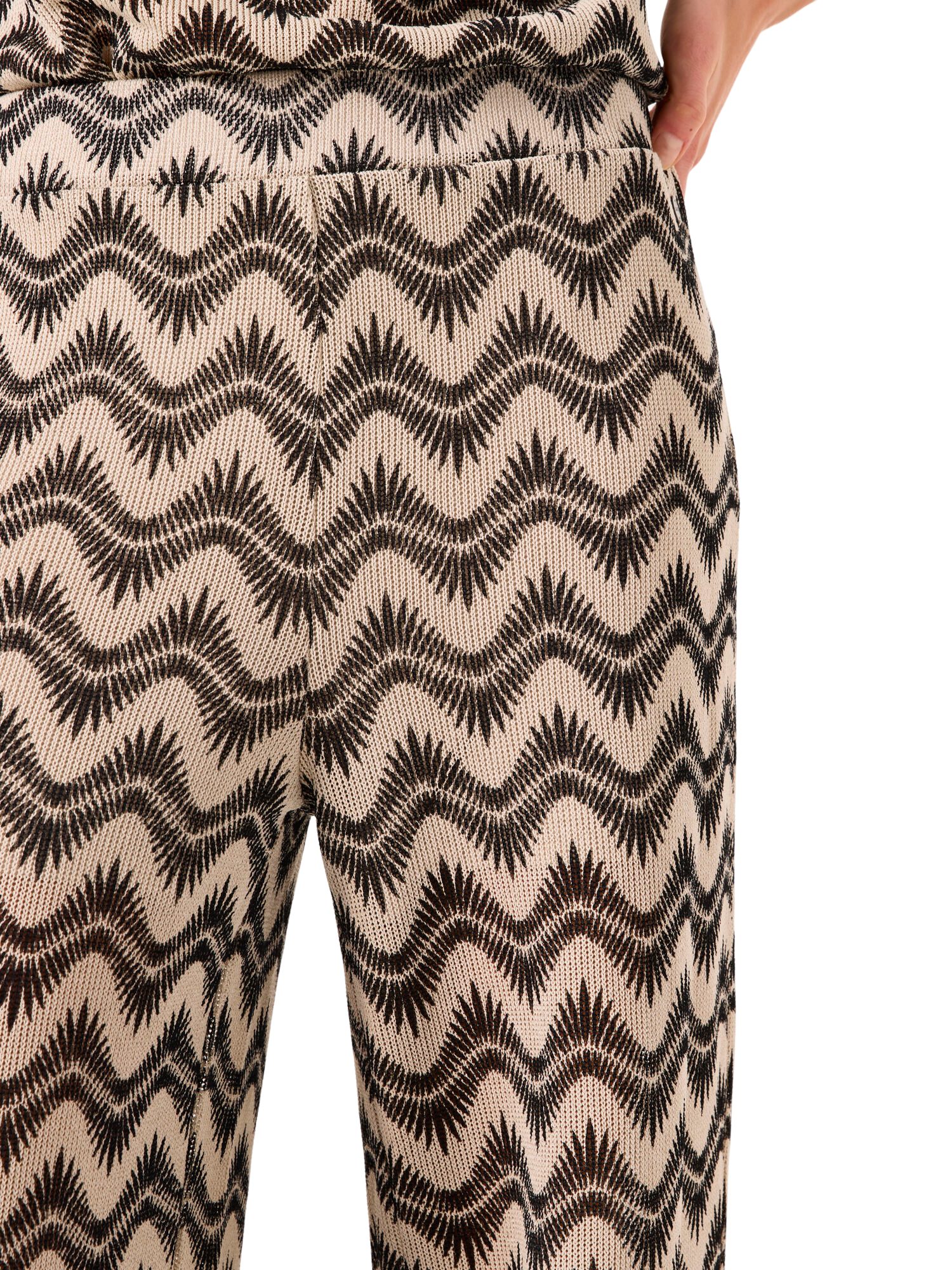 Garcia Stoffhose bunt, Casual, Viskose, Allover-Print, Regular Fit, Hoch