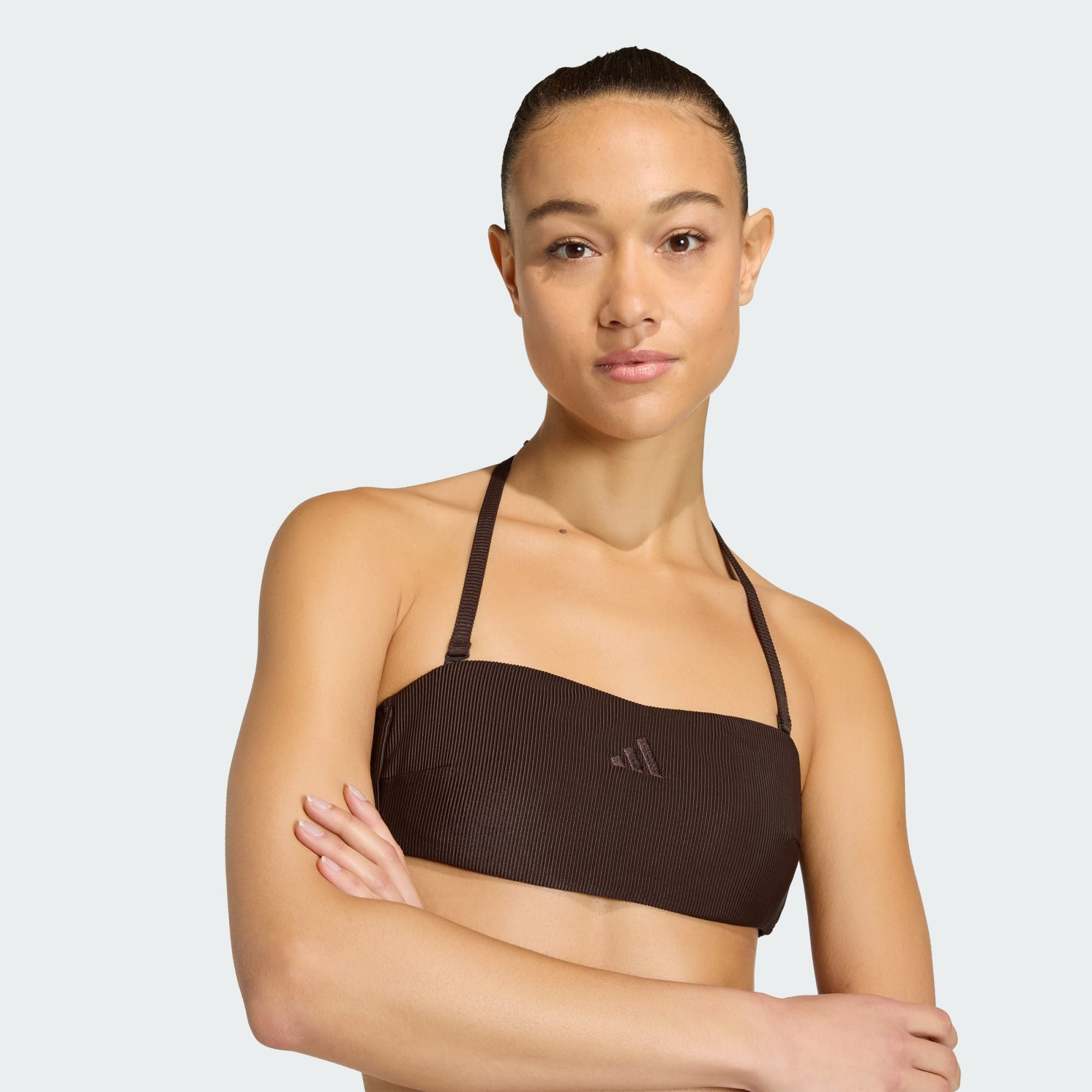 adidas Sportswear Bandeau-Bikini-Top ICONISEA RIBBED PADDED BANDEAU BIKINIOBERTEIL (1-St) – Bild 4 von 5