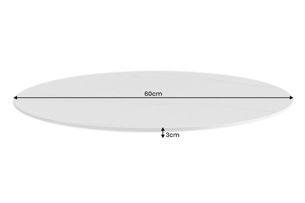 riess-ambiente Dekoteller SIGNATURE 60cm weiß – Keramik, drehbar, rund, Servierplatte (Einzelartikel, 1 St), Lazy-Susan-Drehteller für stilvolles Anrichten – ideal für Esstische