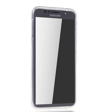König Design Handyhülle Samsung Galaxy J6 Plus, Samsung Galaxy J6 Plus Handyhülle Full-Cover 360 Grad Full Cover Transparent