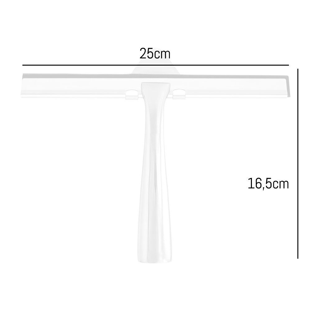 Aloni Duschabzieher YZ-G03, (1-St), Aloni Edelstahl Fensterwischer / Duschabzieher Chrom 25x16,5 cm