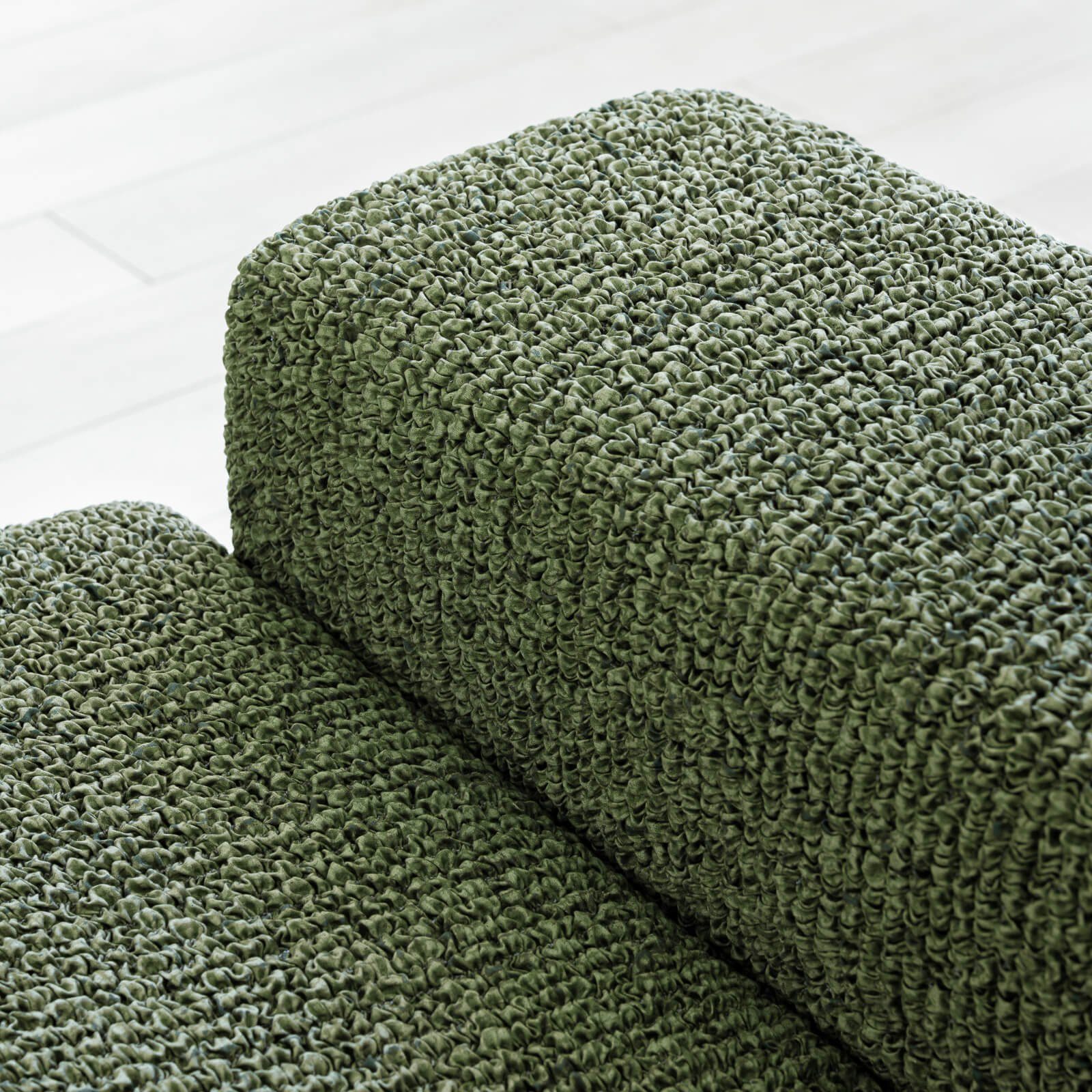 Paulato L-Form blickdichter, mane, italienische Sofahusse Sofabezug 2-farbiger mit langlebiger Handarbeit, by 1-teiliger GA.I.CO, Mikrofaserstoff grün für