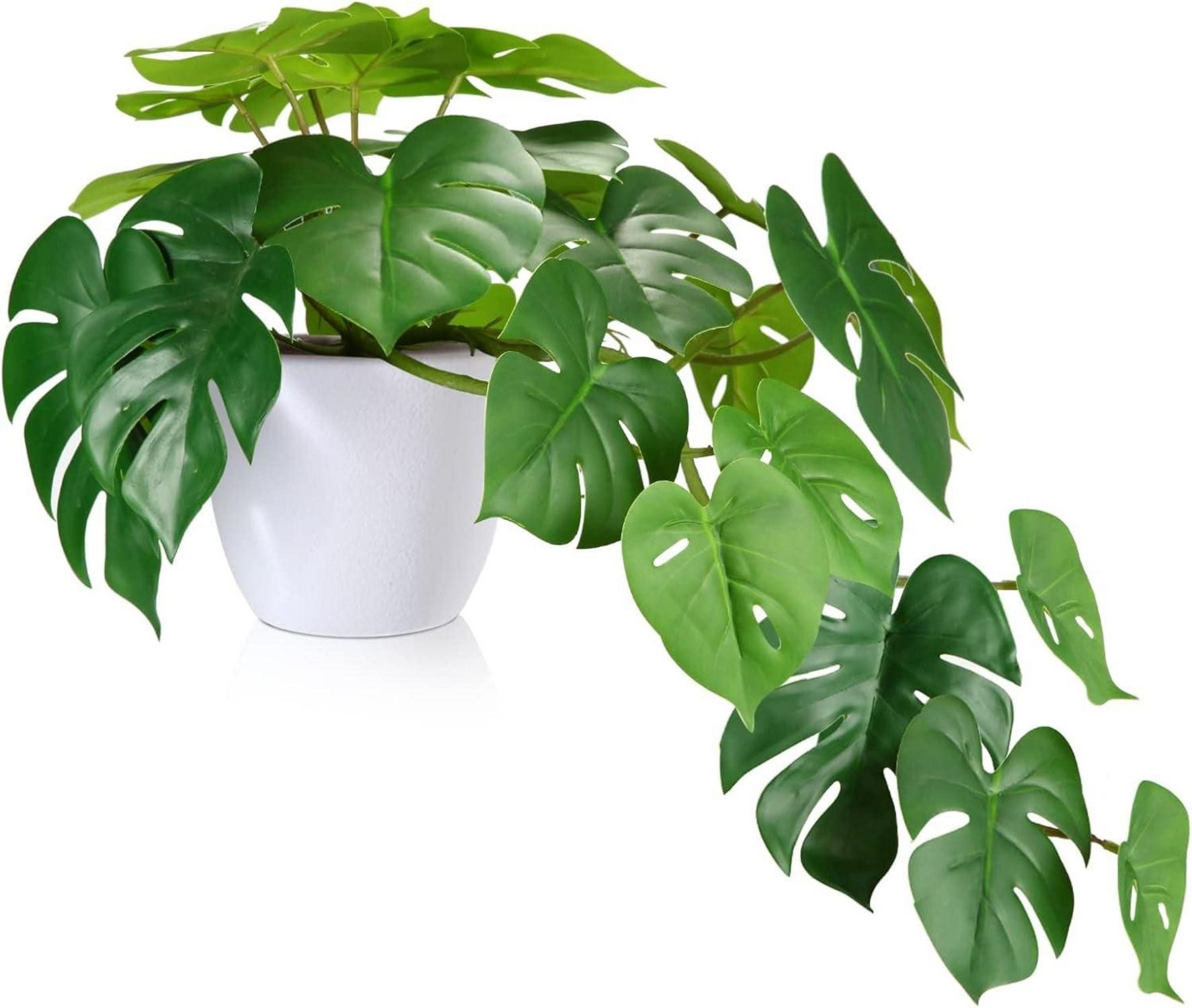 Dekohänger Hochwertige Künstliche Monstera Pflanze 45cm Deko für Zuhause Büro