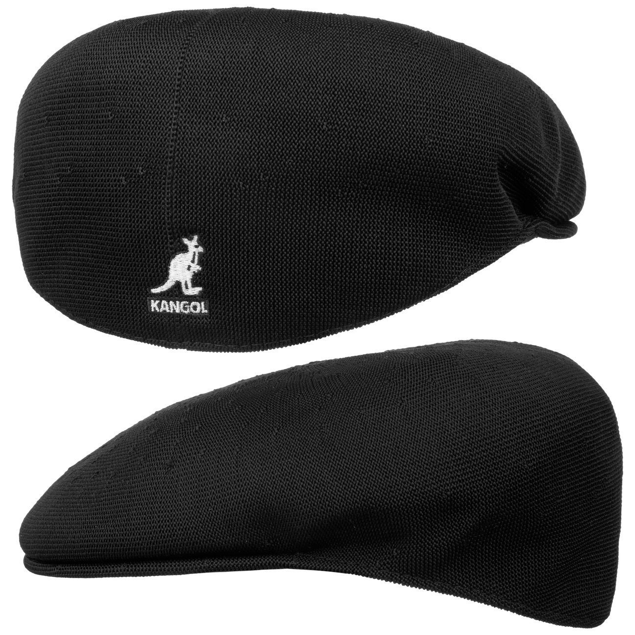 Kangol Flat Cap (1-St) Schiebermütze mit Schirm schwarz | Flat Caps