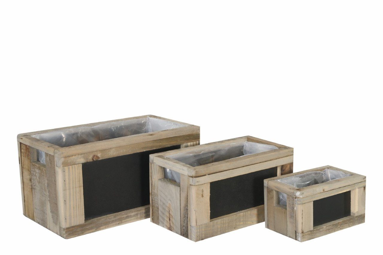 DIJK Blumentopf Dijk Pflanzgefäß 40 x 22 x 20 cm dunkelgrau