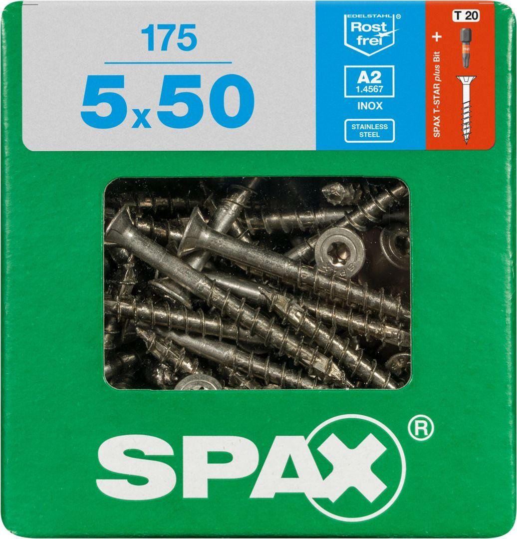 20 x Spax - 5.0 SPAX Universalschrauben mm TX Holzbauschraube 50 175