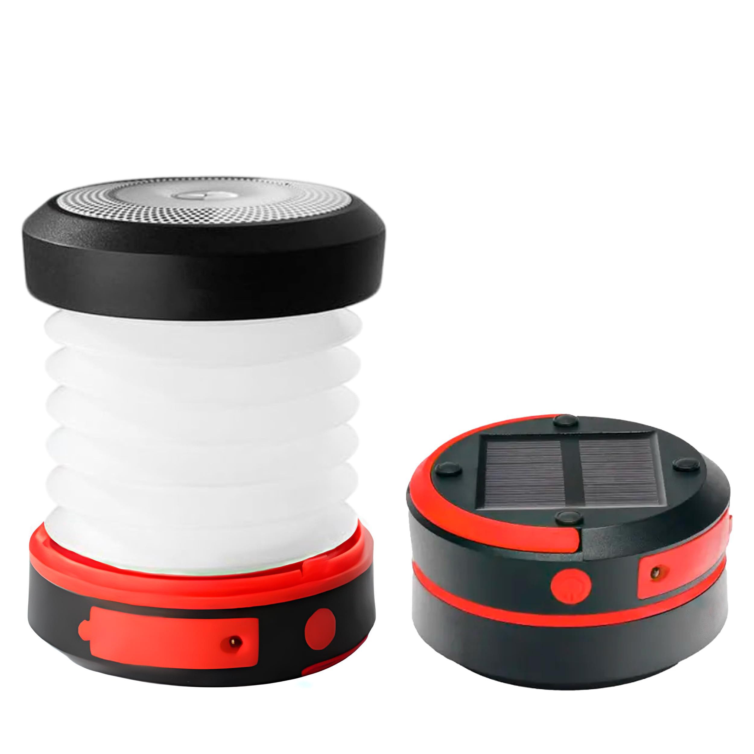 Tekoo LED Laterne Solar Campinglampe LED Faltbar mit USB-C & Powerbank, 65lm, LED, Tageslichtweiß, Faltbar, Solarbetrieben, Powerbank-Funktion, USB-C Anschluss