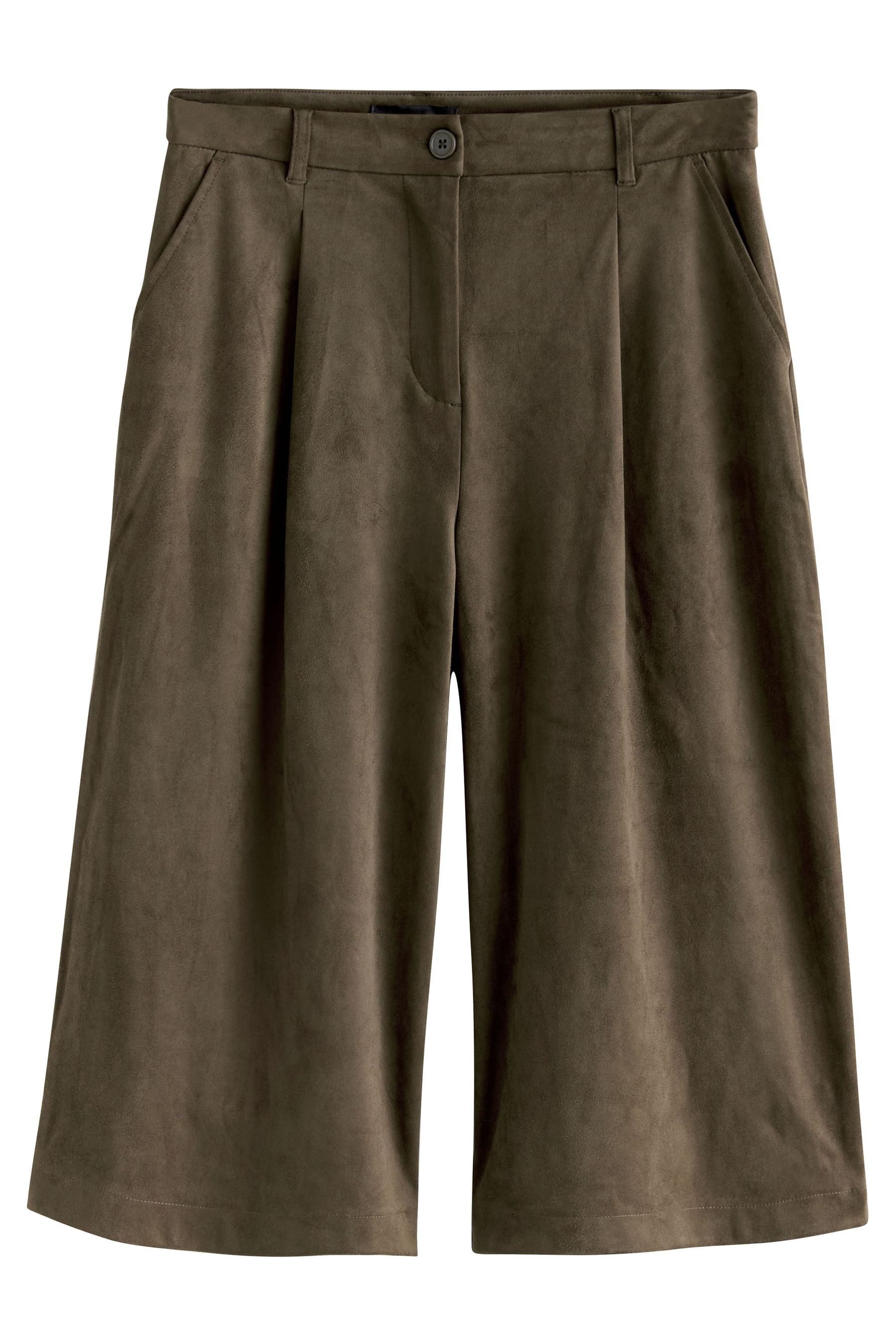 Next Shorts Lange Short aus Velourskunstleder (1-tlg)