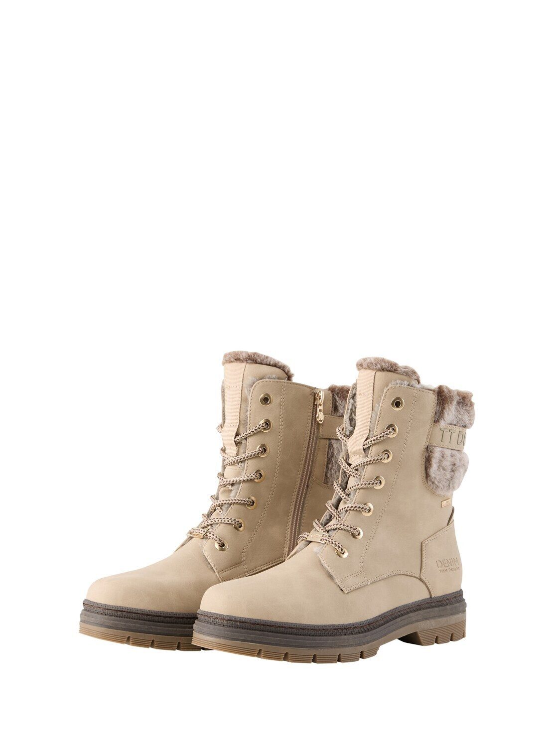 TOM TAILOR Denim Shoes Licence Schnürstiefel (1-tlg) Wasserfeste Stiefel mit Fütterung