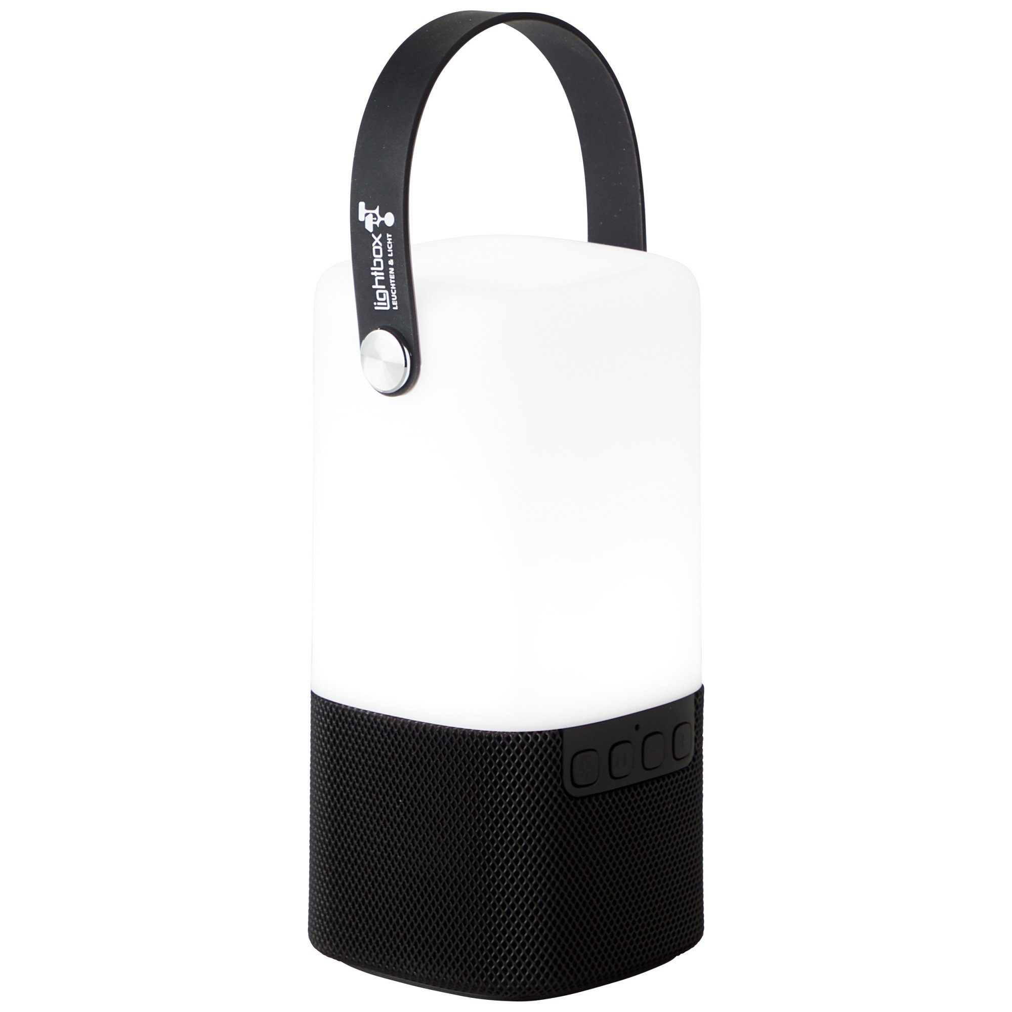 Lightbox Tischleuchte, Bluetooth-Lautsprecher, LED fest USB, x integriert, x 9 Kaltweiß, 16 lm, 8 70 6000 cm, schwarz/weiß K, dimmbar