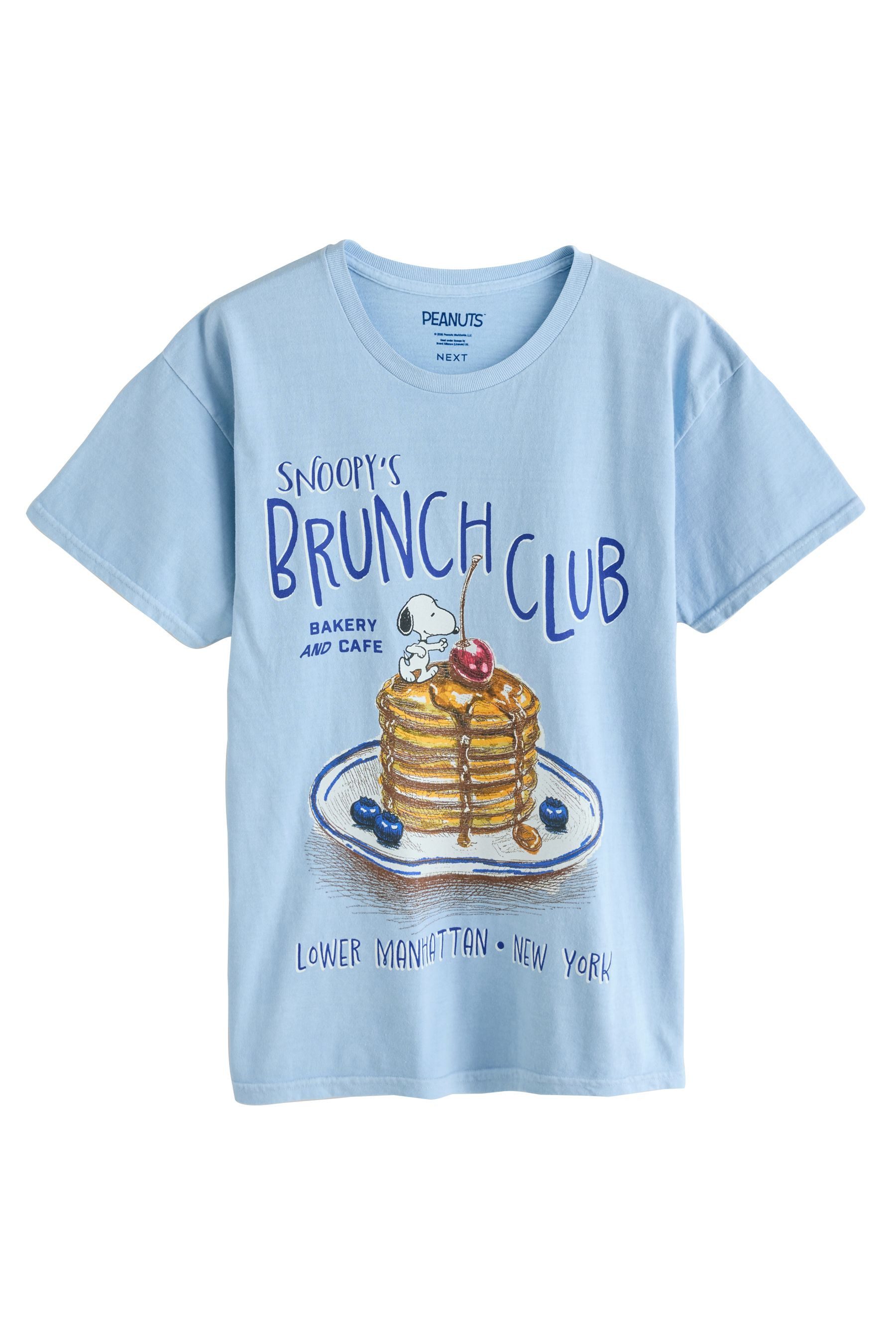 Next T-Shirt Lizenziertes Kurzarm-T-Shirt mit Grafik, Snoopy (1-tlg)