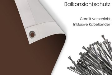 MuchoWow Balkonsichtschutz Braun - Dunkel - Farben (1-St) Balkonbanner, Sichtschutz für den Balkon, Robustes und wetterfest