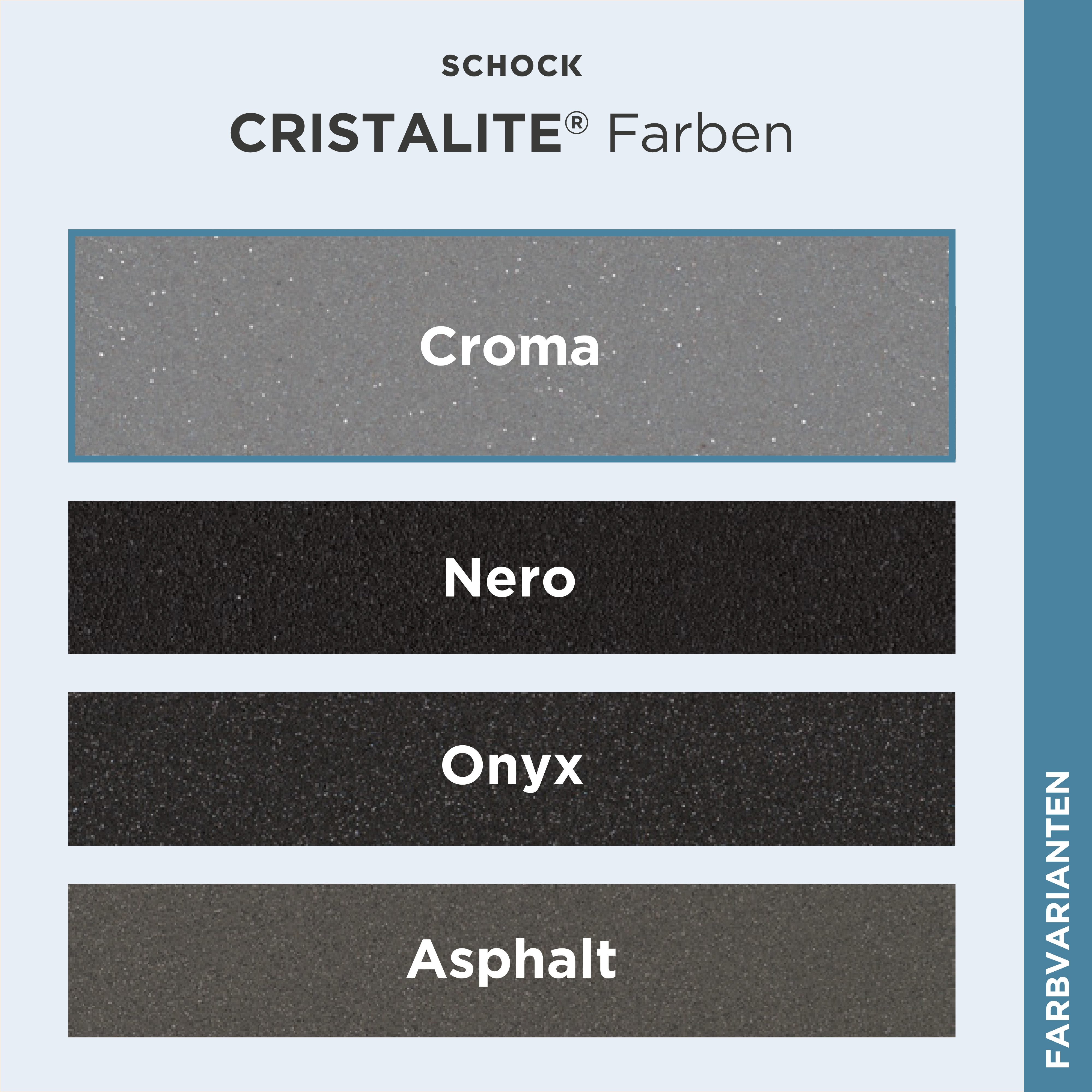 Schock Granitspüle Oslo, quadratisch, 57/51 cm