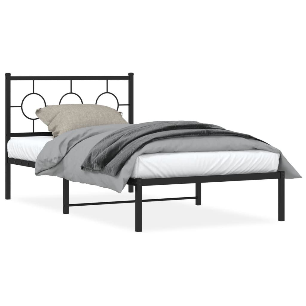 vidaXL Bett Bettgestell mit Kopfteil Metall günstig online kaufen