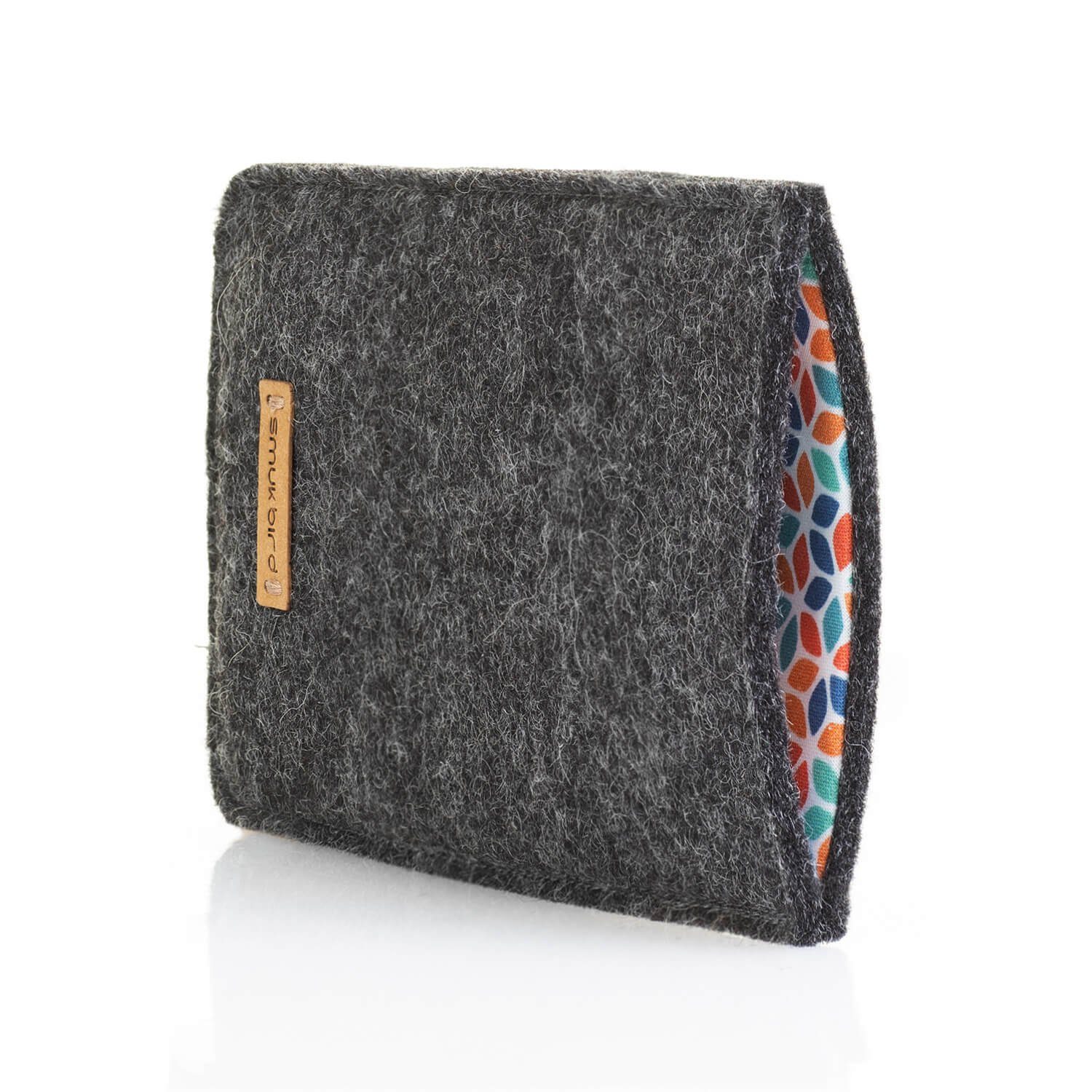 Smukbird Handytasche für iPhone 14, aus Filz und Bio-Baumwolle, Modell LET