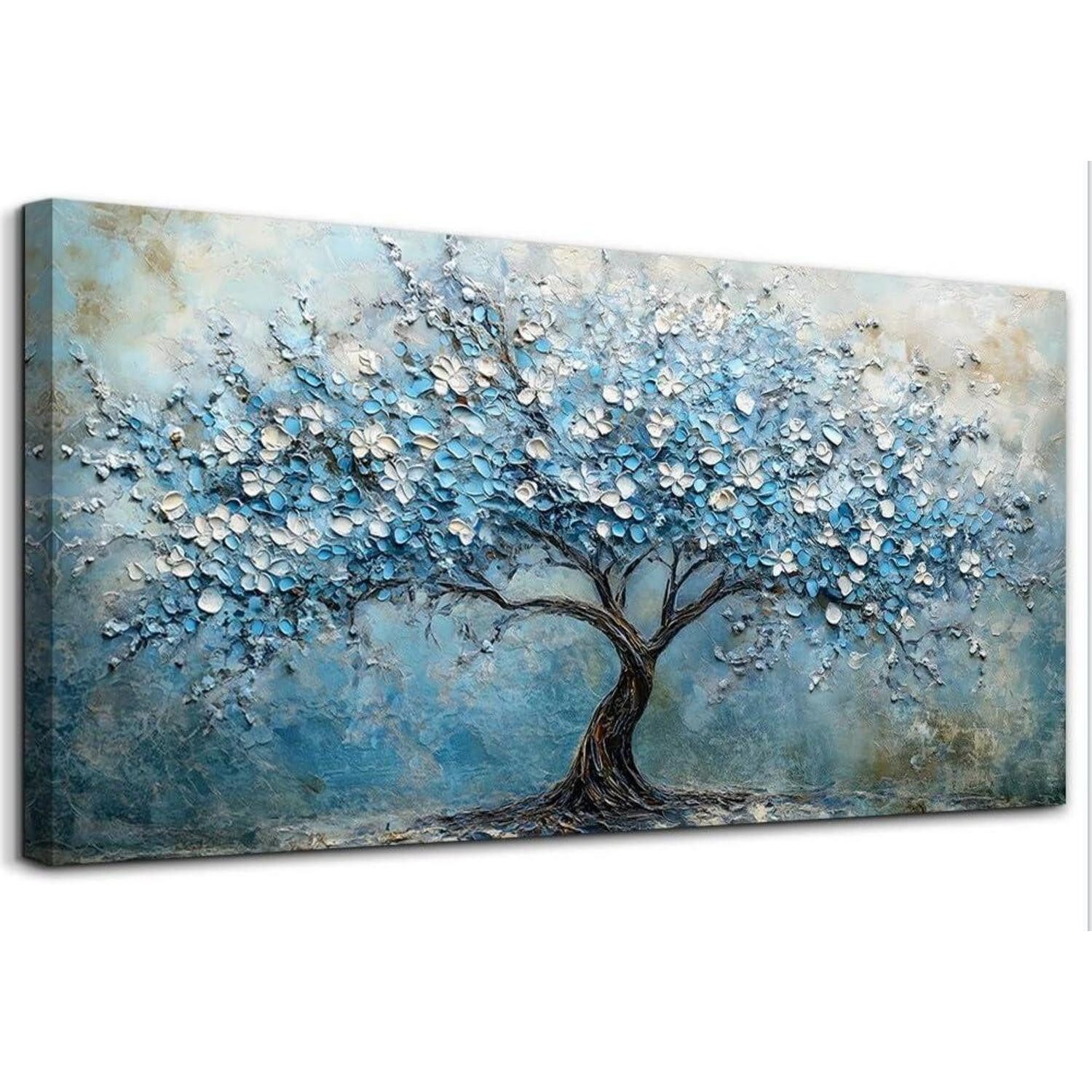 LuxusKollektion XXL-Wandbild Wandbild Leinwand Baum des Lebens Blühender Baum 119L x 59B cm
