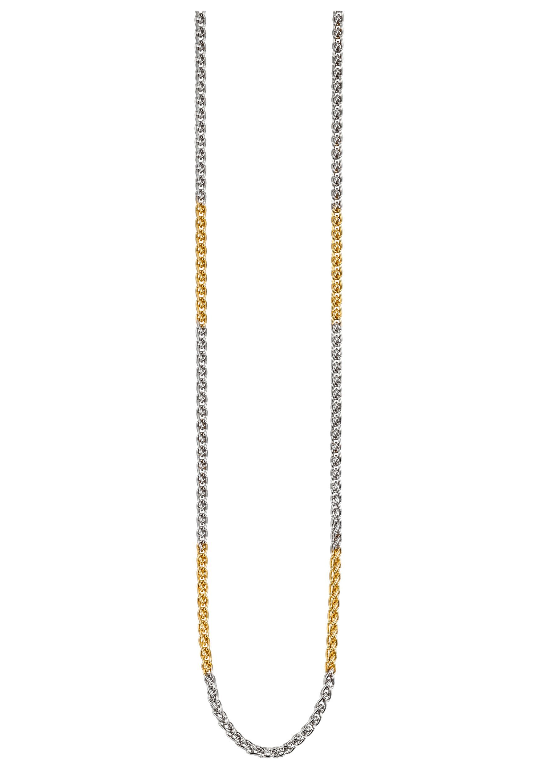 JOBO Goldkette, Zopfkette 585 Gold bicol...