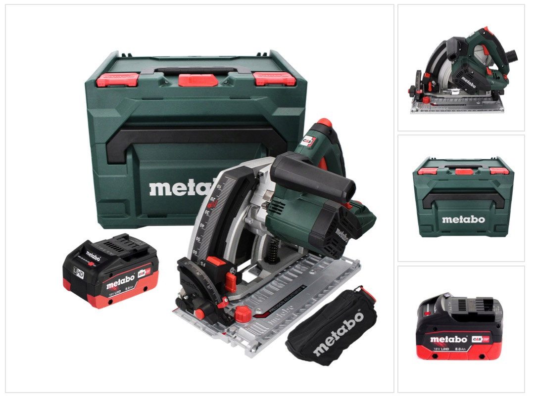 metabo Akku-Tauchsäge KT 18 LTX 66 BL Akku Tauchkreissäge 18 V 165 mm + 1x Akku 8,0 Ah