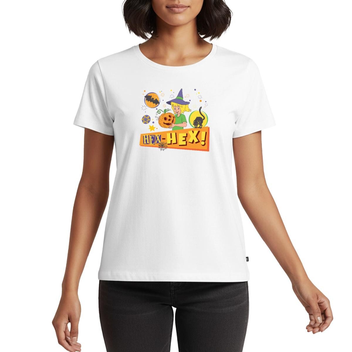 Spreadshirt T-Shirt Bibi Blocksberg Halloween Hex-Hex! Mit Bibi Frauen Premium T-Shirt (1-tlg)