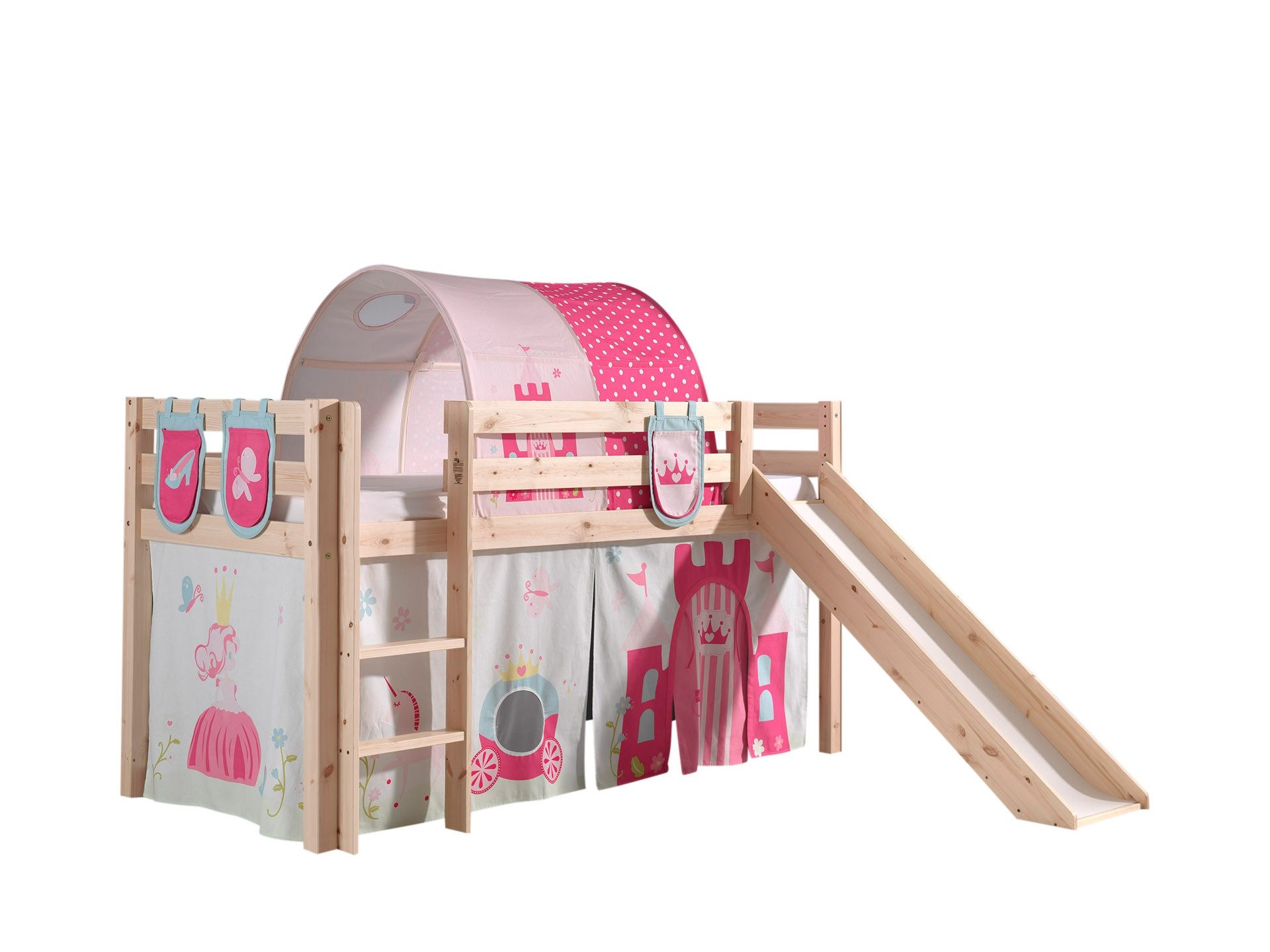 Vipack Hochbett "Pino, Spielbett massiv Kiefer, stabil gebaut, 3 Korpusfarb günstig online kaufen