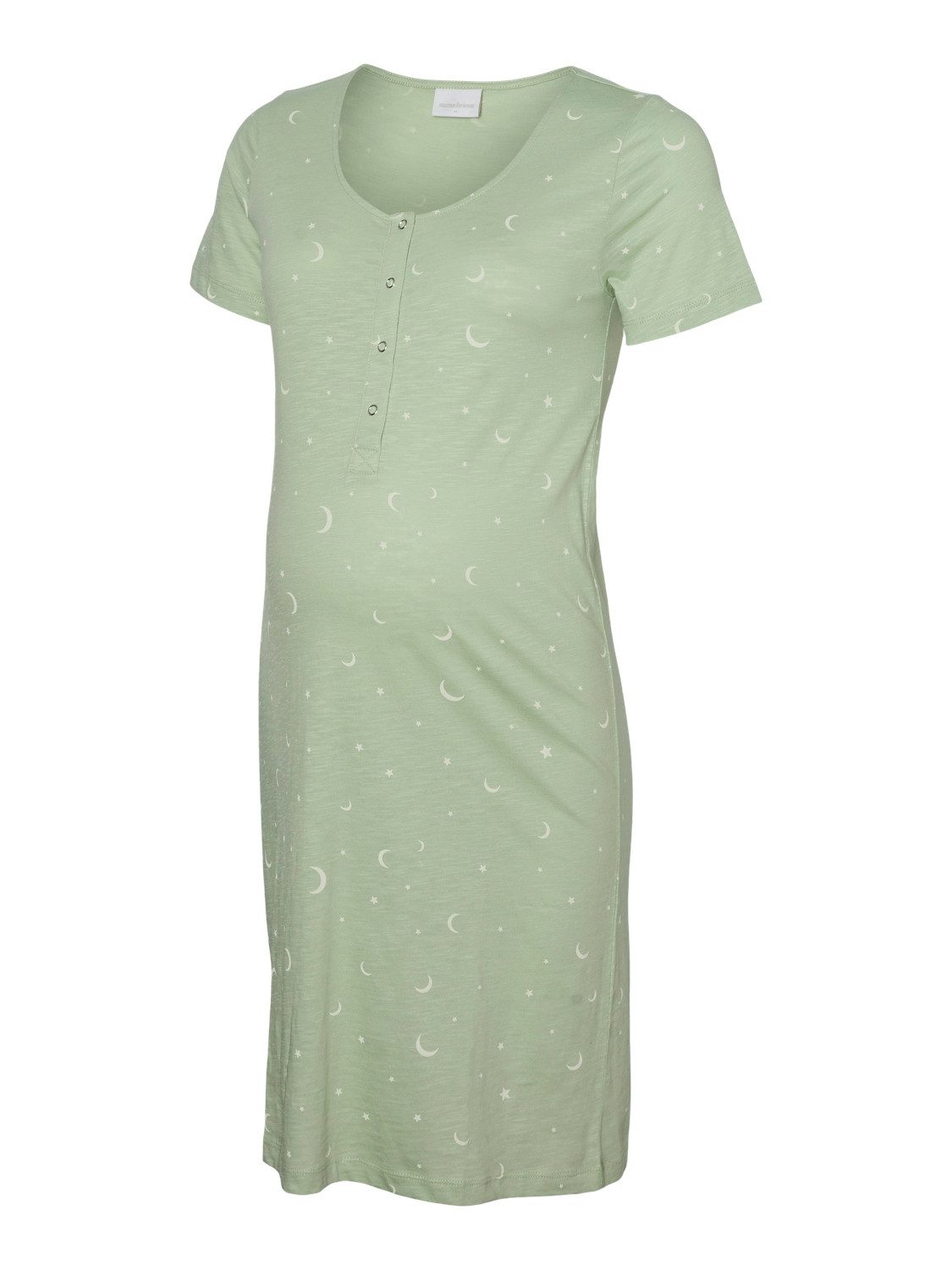 Mamalicious Umstandsnachthemd MLMIRA STAR JRS NIGHTGOWN 2F A. E. NOOS Baumwolle, enganliegend