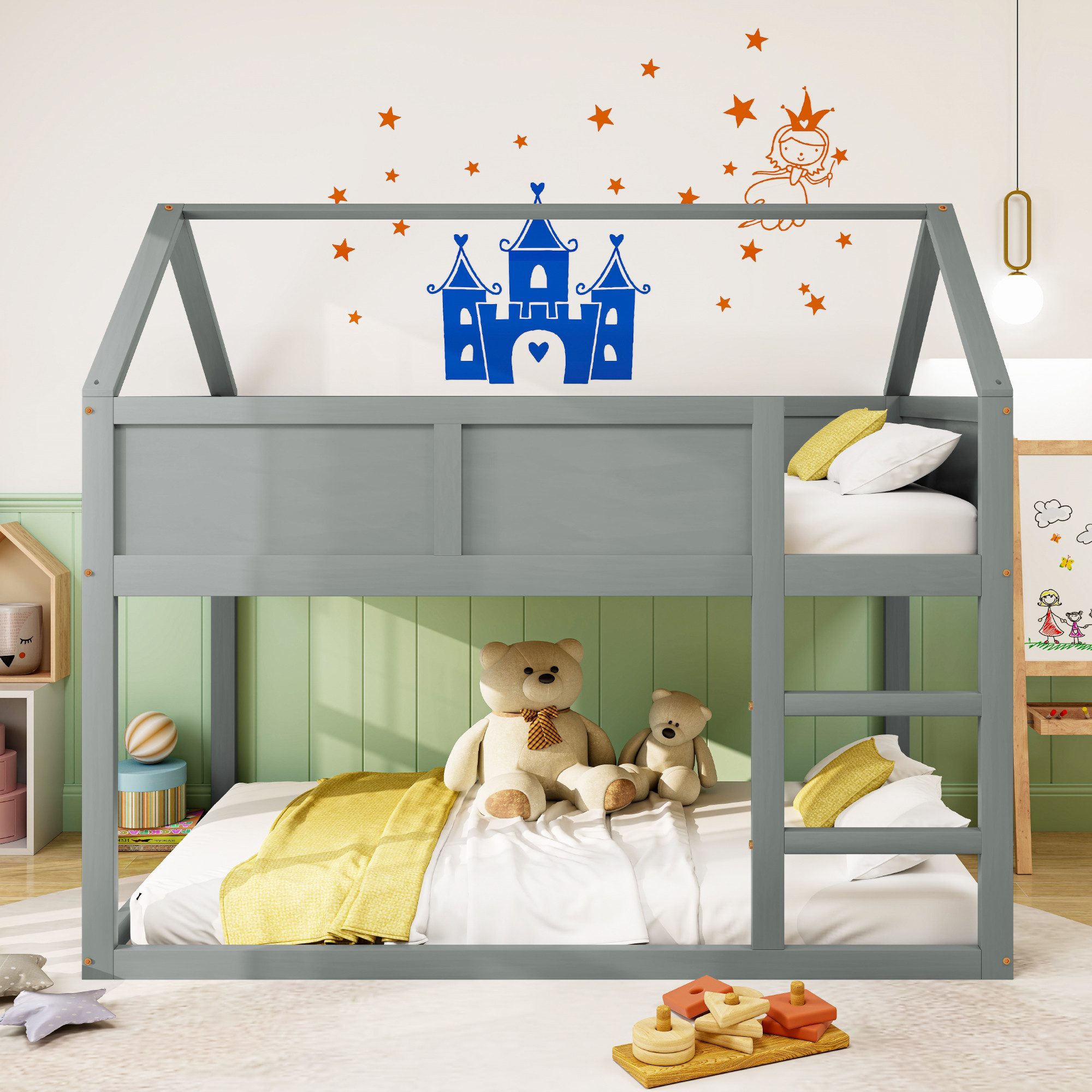 Merax Etagenbett (1-St), Hochbett 90x200cm mit günstig online kaufen