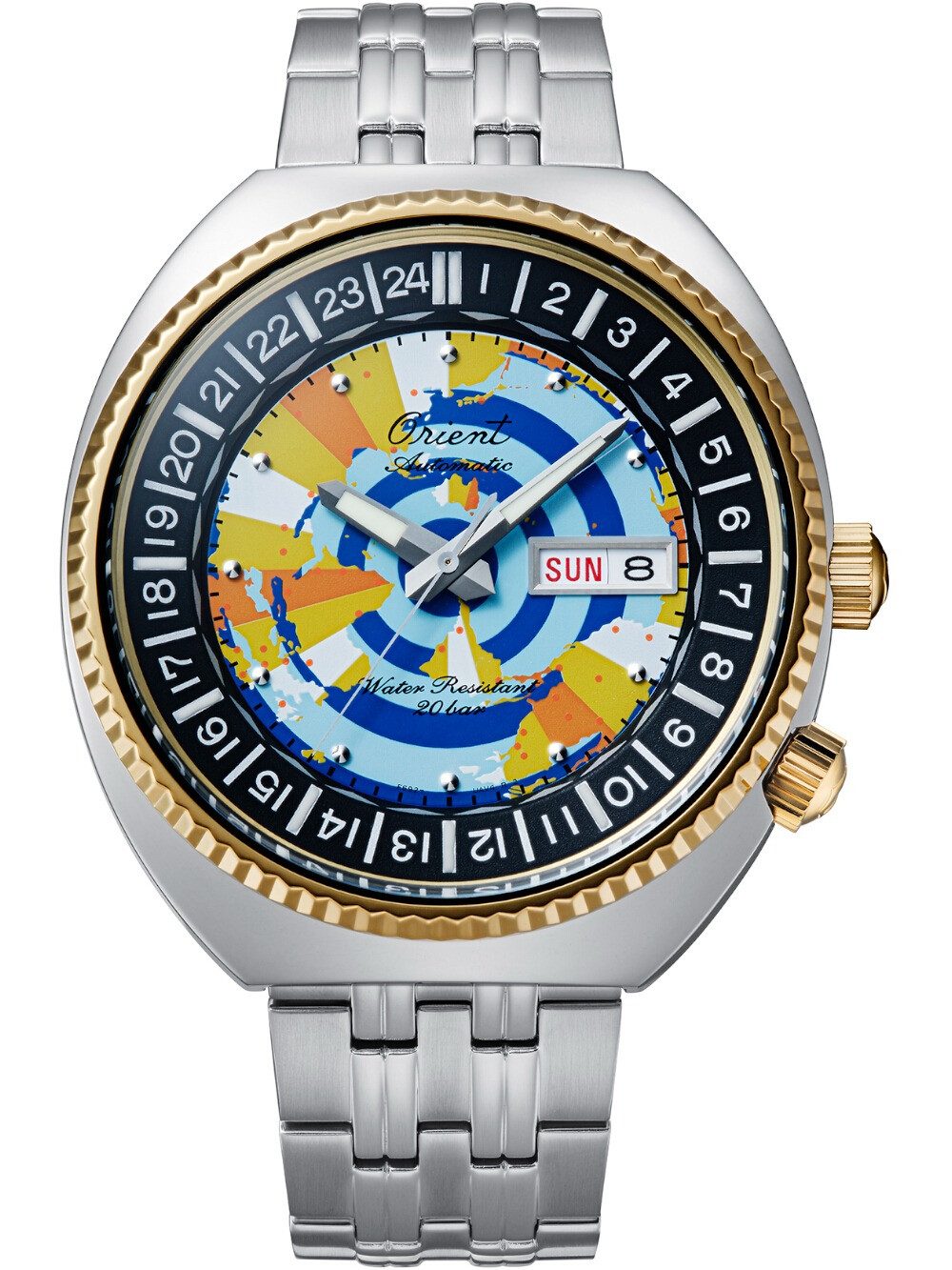 Orient Automatikuhr Orient RA-AA0E08Y39B Herrenuhr Revival World Map Limited 75th Automati Orient RA-AA0E08Y39B Herrenuhr Revival World Map Limited 75th Automatik 44mm 20ATM