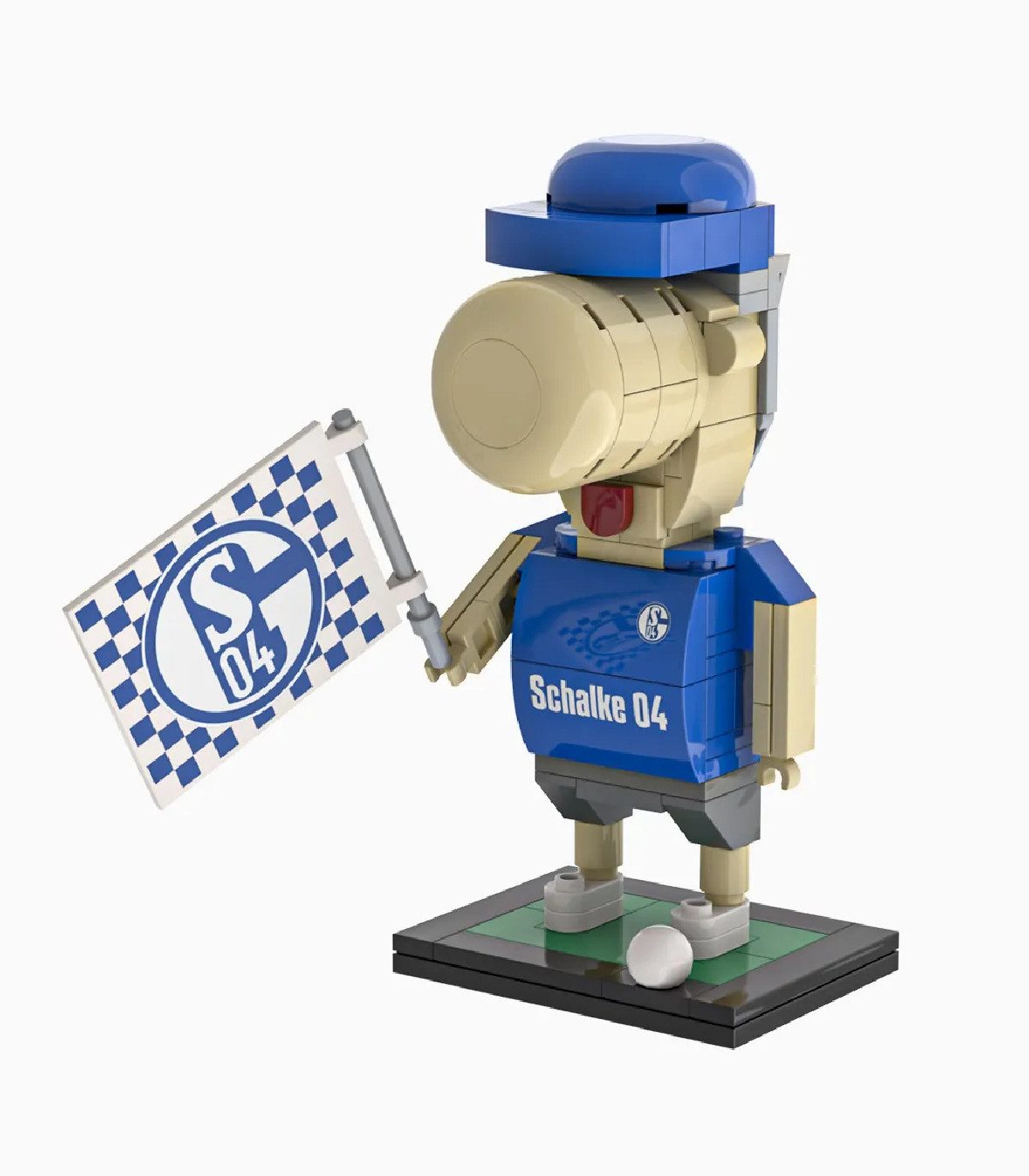 BRYX FC Schalke 04 Maskottchen Erwin Konstruktionsspielsteine, (123 St), Maskottchenfigur mit 123 Teilen