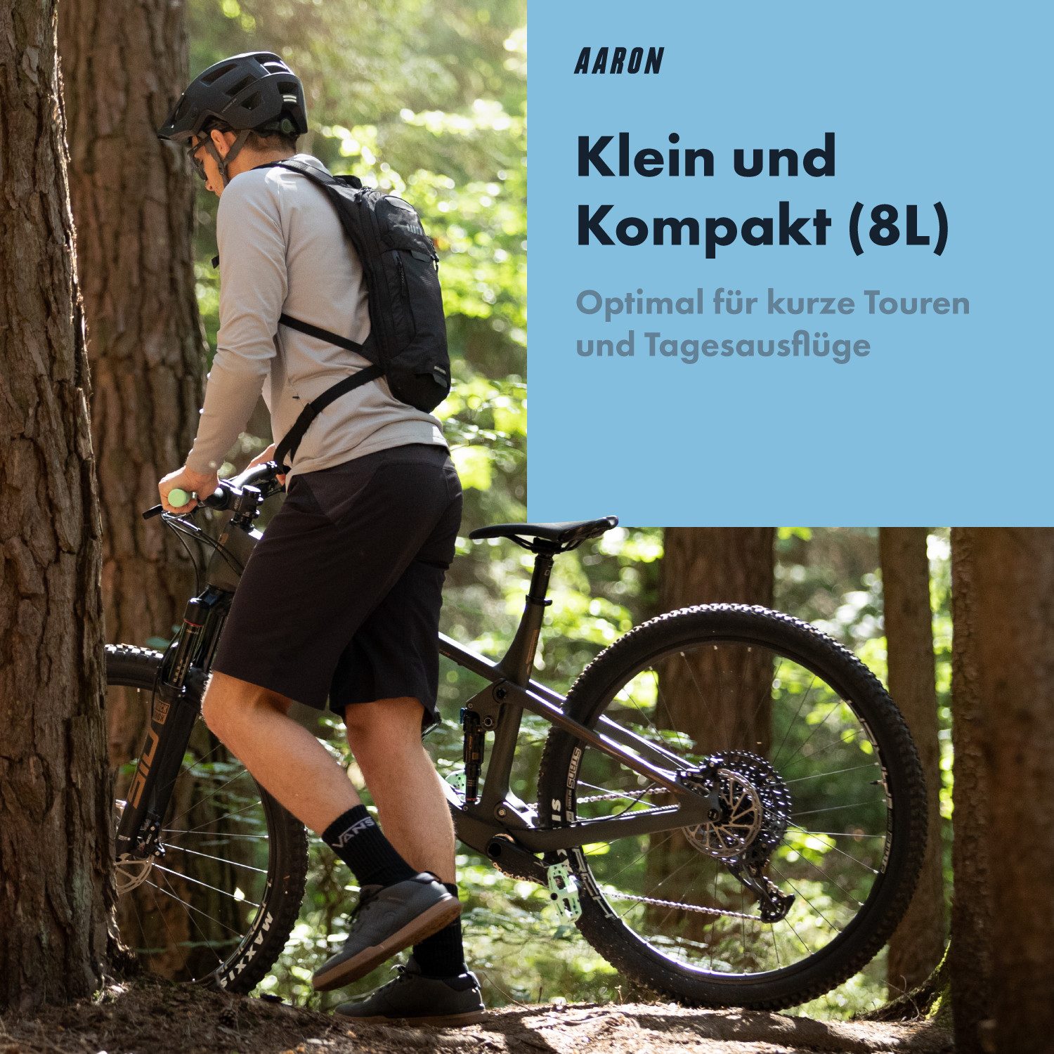 AARON Fahrradrucksack 8L Sportrucksack Klein Wasserdicht Regenschutz Fahrrad Trekking