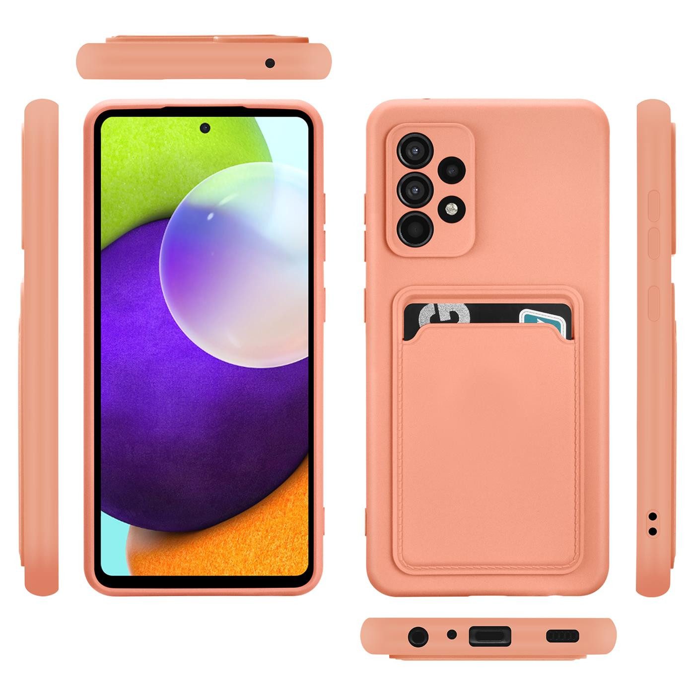 CoolGadget Handyhülle Card Case Handy Tasche für Samsung Galaxy A53 5G 6,5 Zoll, Silikon Schutzhülle mit Kartenfach für Samsung Galaxy A53 5G Hülle
