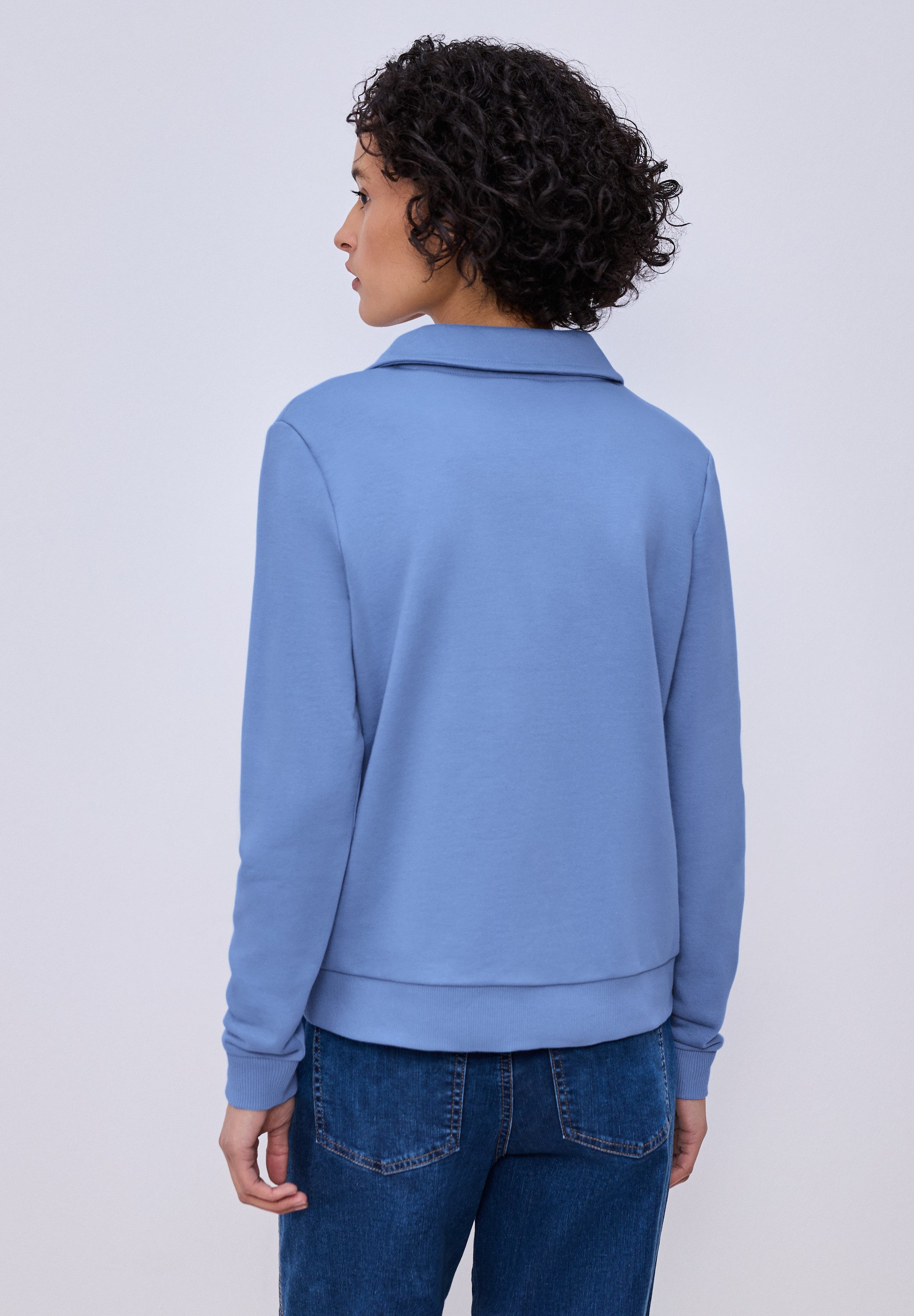 STREET ONE Sweatshirt mit Hemdkragen