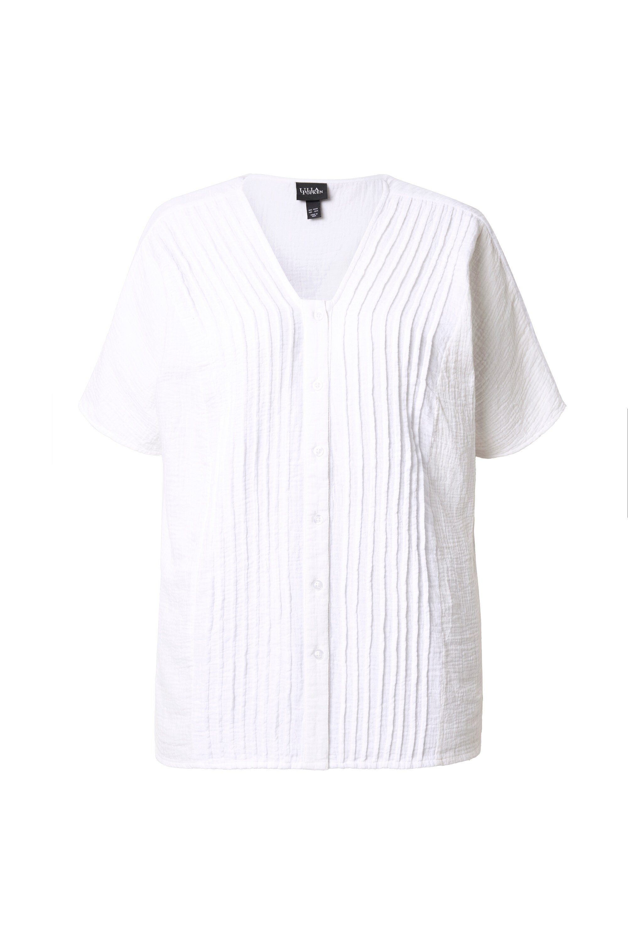 Ulla Popken Druckbluse Musselin-Bluse Oversized Biesen günstig online kaufen
