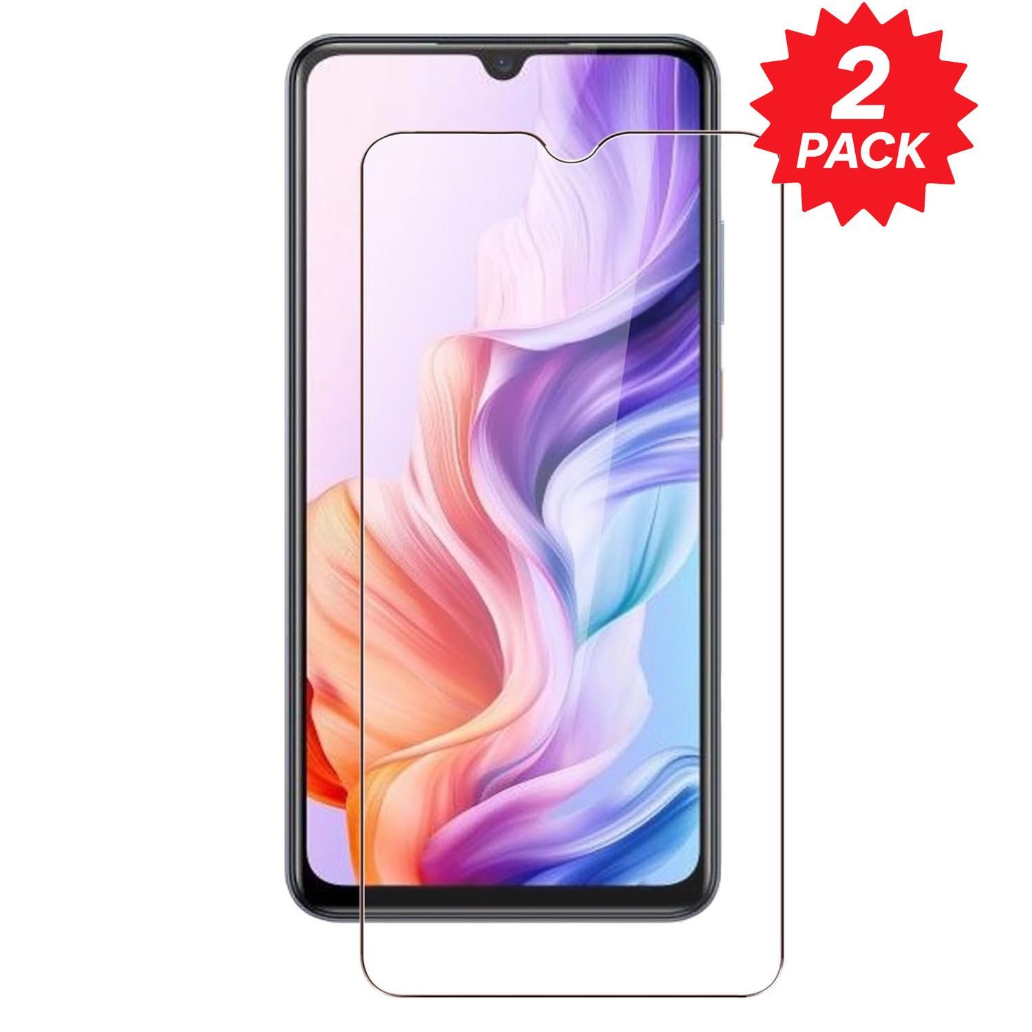 Wigento Handyhülle Für ZTE Blade V70 Max 2x 2.5D 0,26mm 9H Hart Glas Display Schutz Folie, Spar Set 0,26mm 9H 2.5D Hart Glas Folie, hoher Schutz